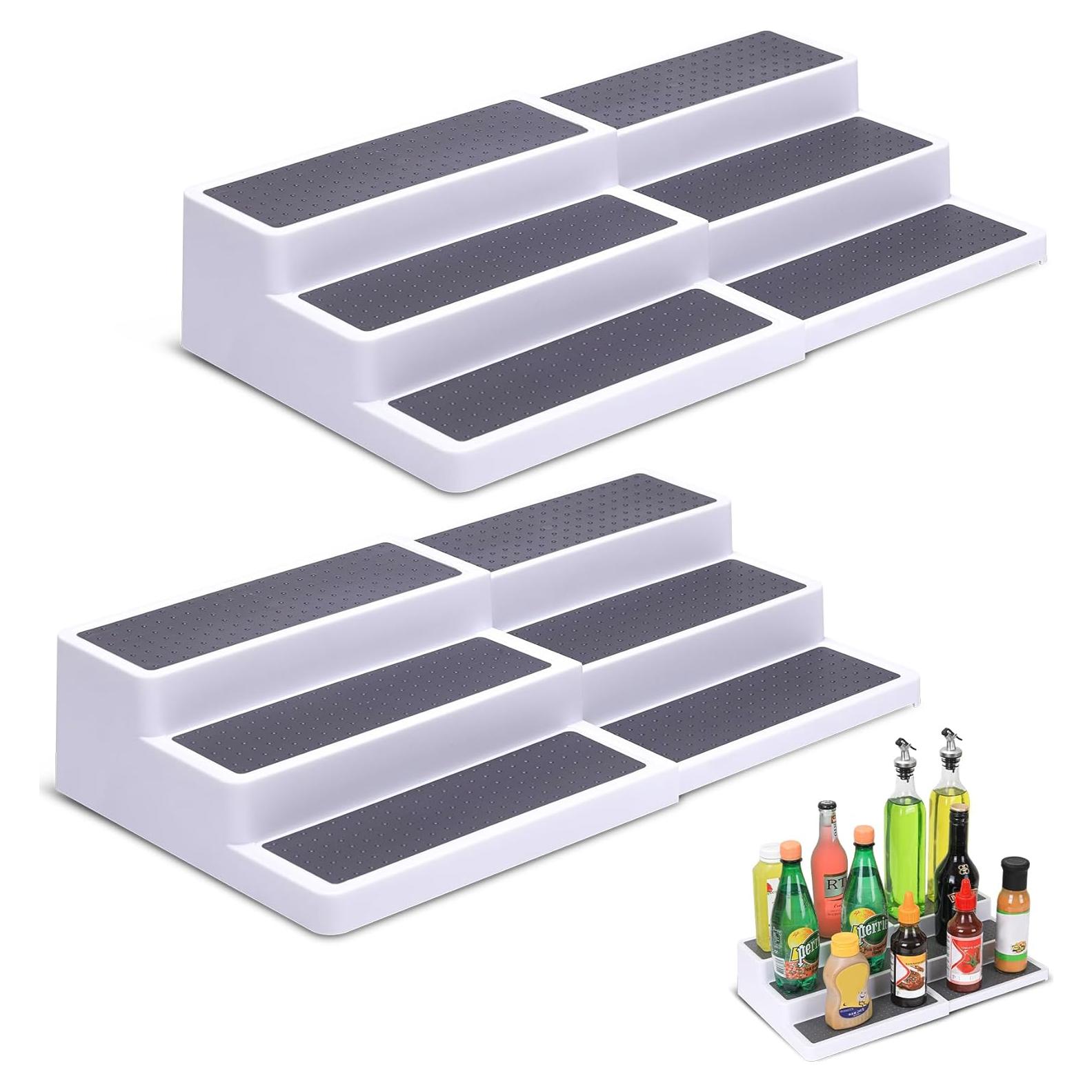 Organizador de Especias Expandible CiWiVOKi 3 Niveles Blanco Gris