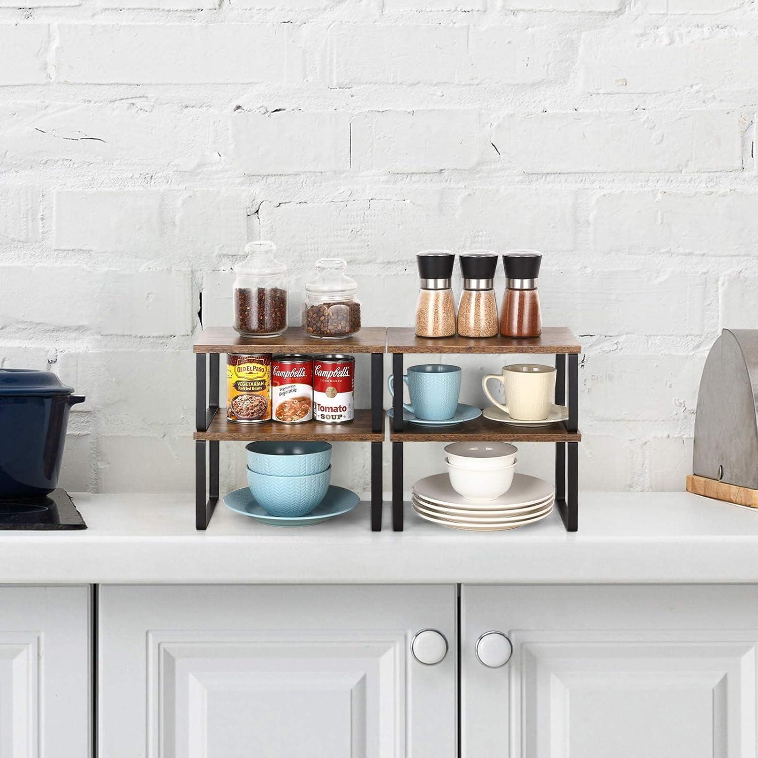 Organizador de Estantes ETELI Expansible Juego de 4 para Cocina