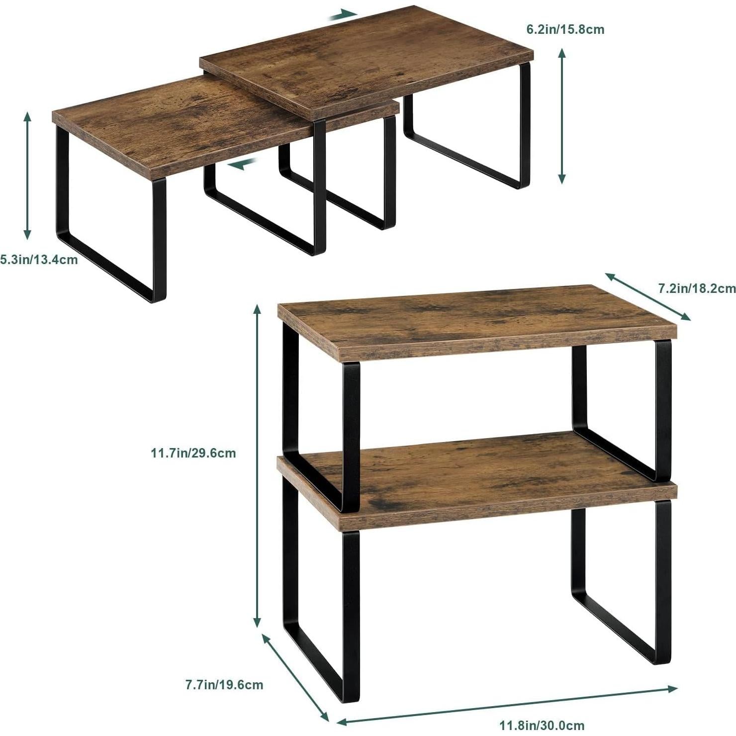 Organizador de Estantes ETELI Expansible Juego de 4 para Cocina