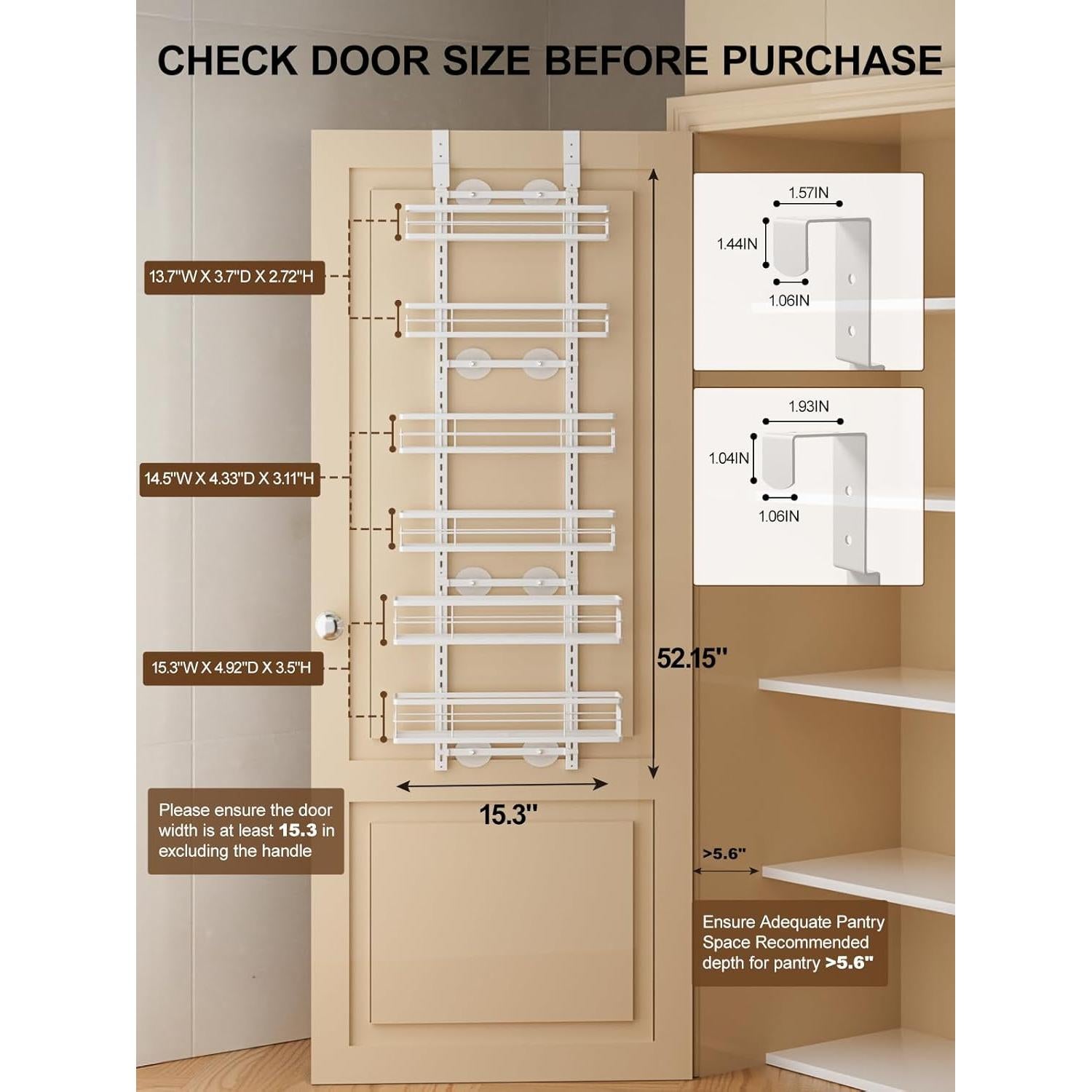 Organizador de despensa Delamu 6 niveles ajustable Blanco
