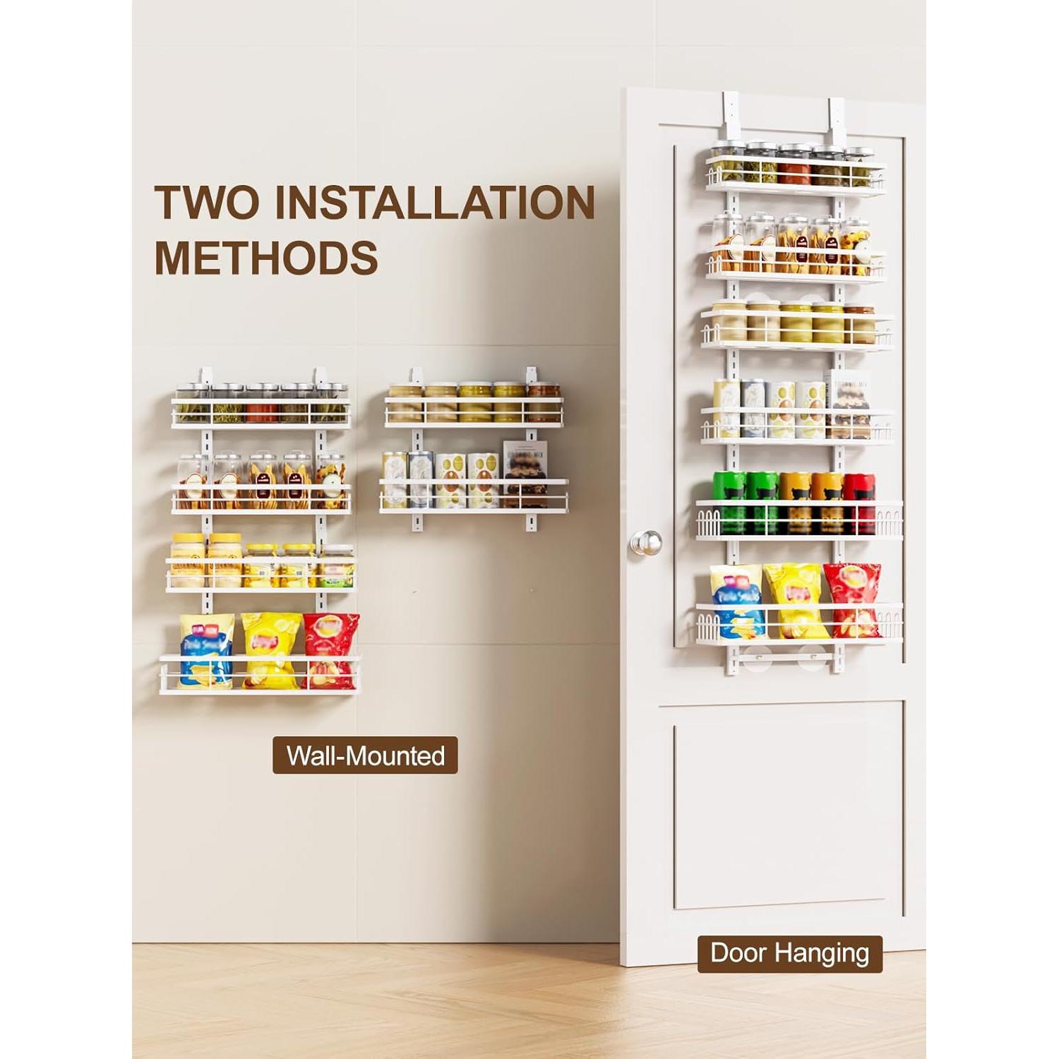 Organizador de despensa Delamu 6 niveles ajustable Blanco