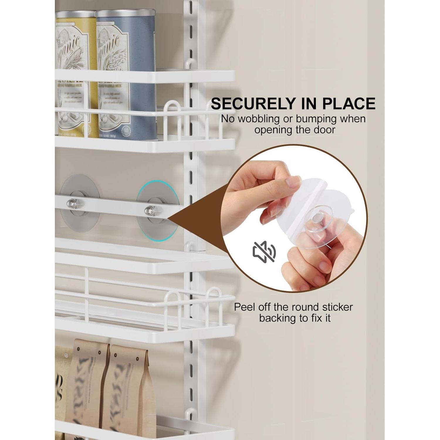 Organizador de despensa Delamu 6 niveles ajustable Blanco