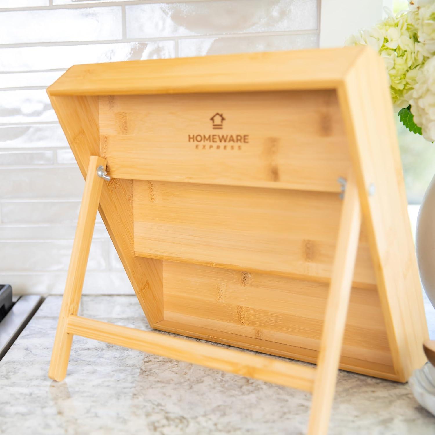 Estante de Especias de Bambú Homeware Express 3 Niveles 30.48x25.4x33 cm