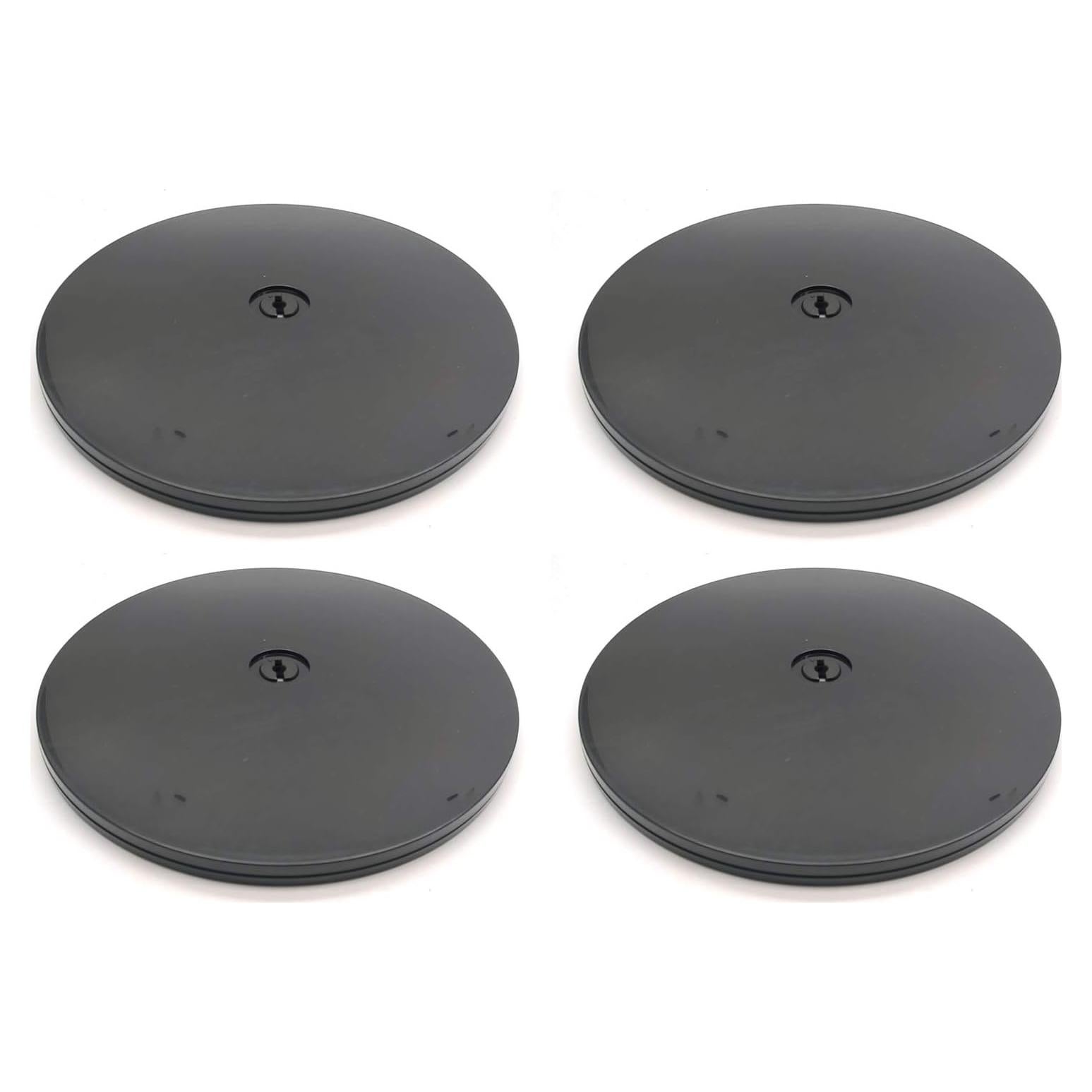 Organizador Giratorio Acrílico Susenya 4 Pcs 20 cm Negro