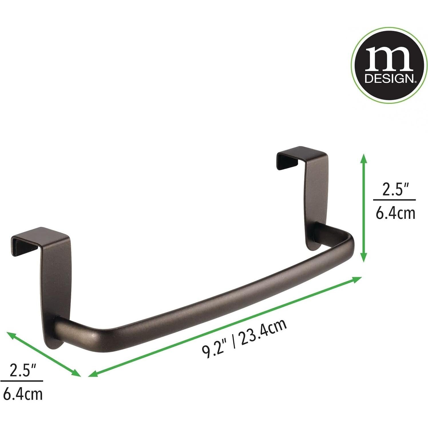 Soporte de Toallas de Cocina mDesign - Paquete de 2, Bronce