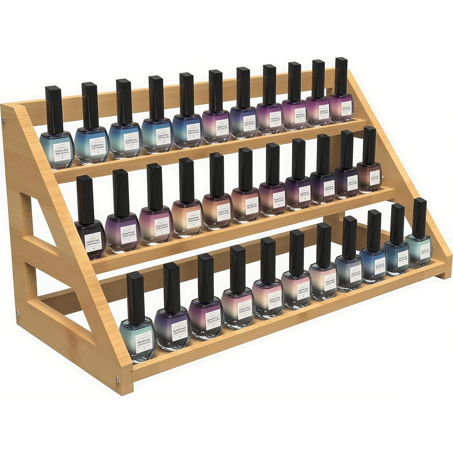 Estante de Especias de Bambú Rasydyn 3 Niveles Antideslizante