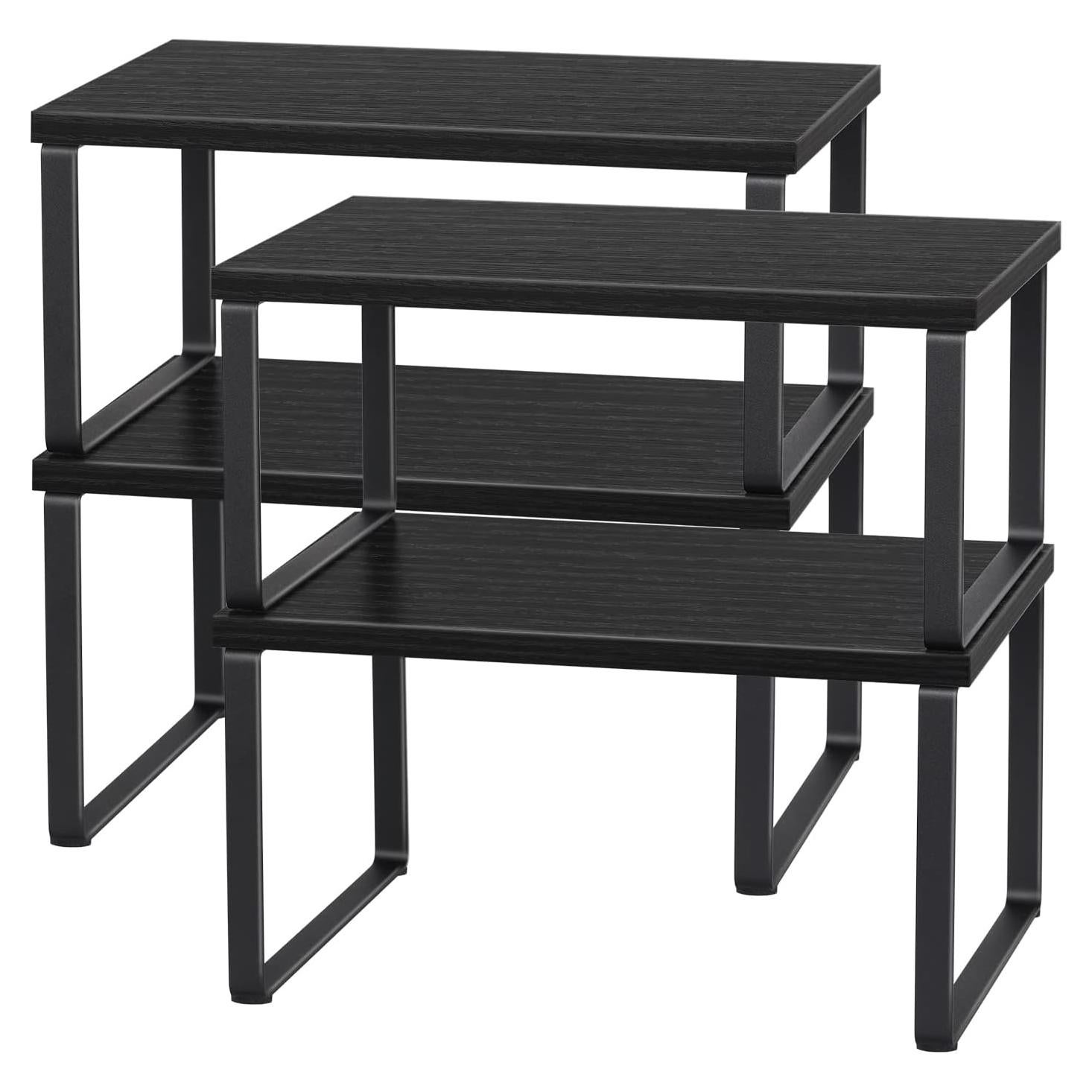 Estantes de Cocina Apilables CADUKE - 4 Unidades Negro Industrial