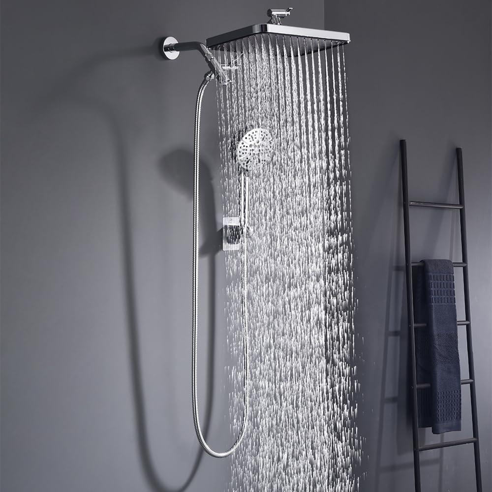 Cabezal de Ducha Filtrado BSTGZLUXU 14" con 3 Modos y Manguera 177.8 cm