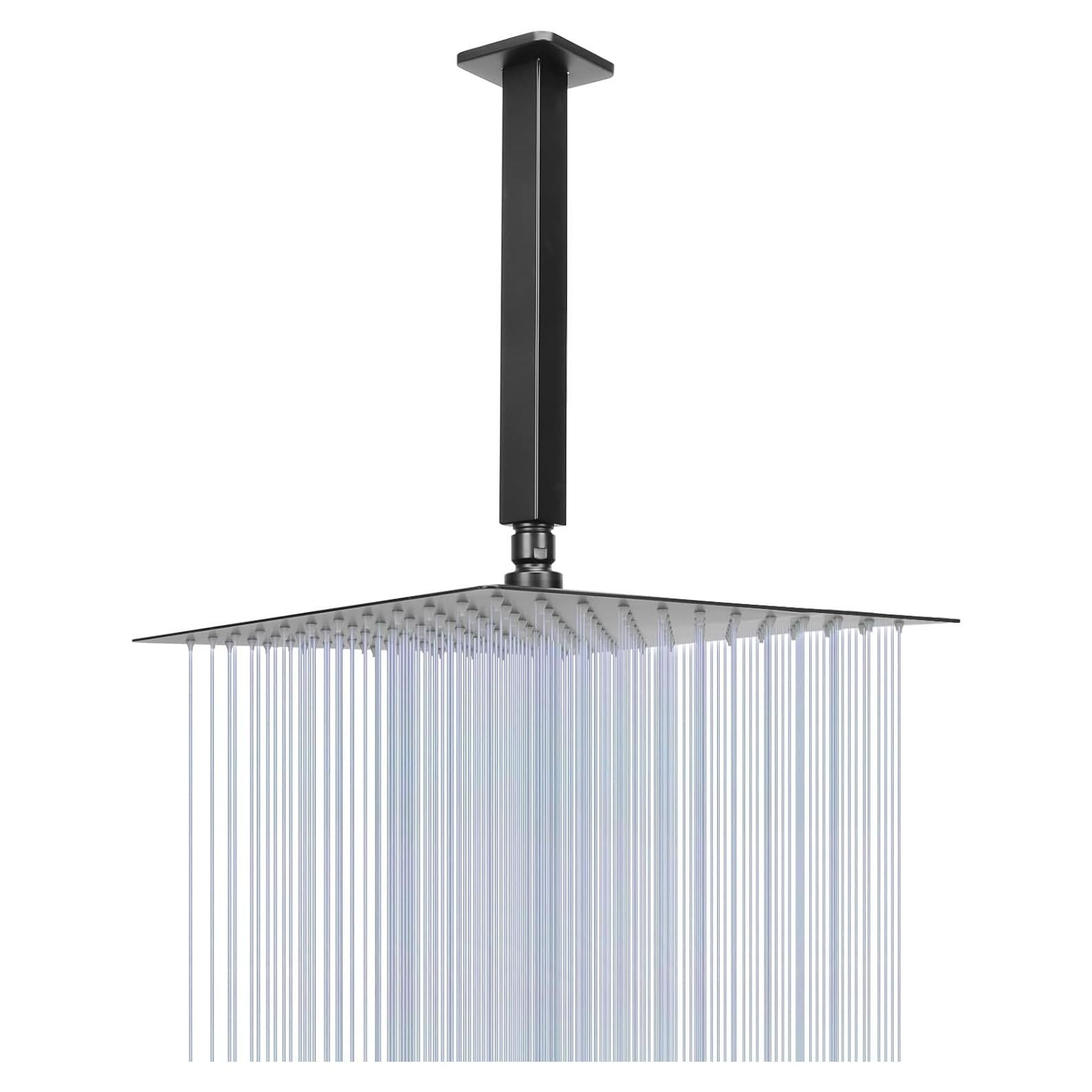 Cabezal de Ducha de Lluvia NearMoon 30.48 cm Acero Inoxidable Negro Mate