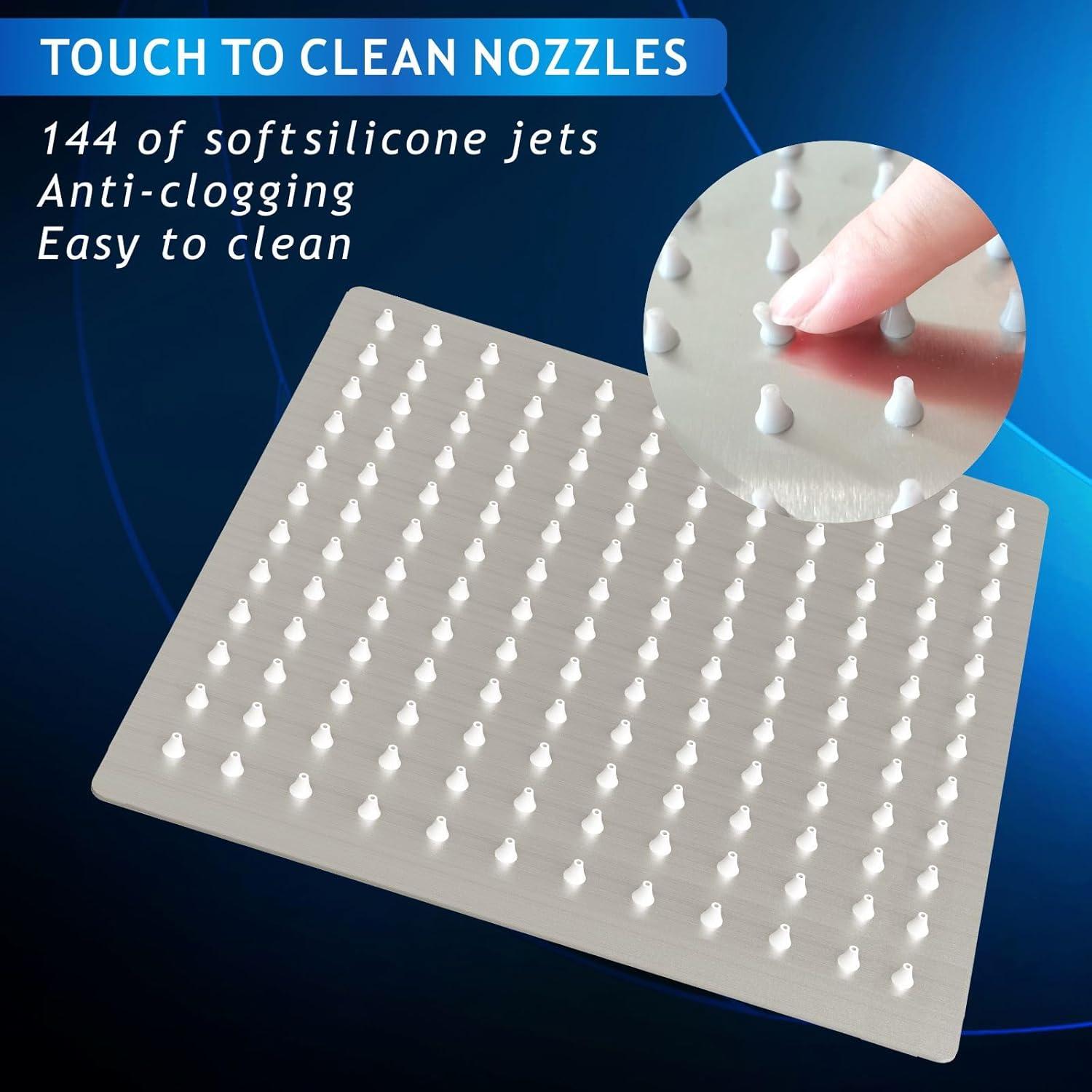 Cabezal de Ducha de Lluvia Voolan 30.48 cm Acero Inoxidable Niquelado