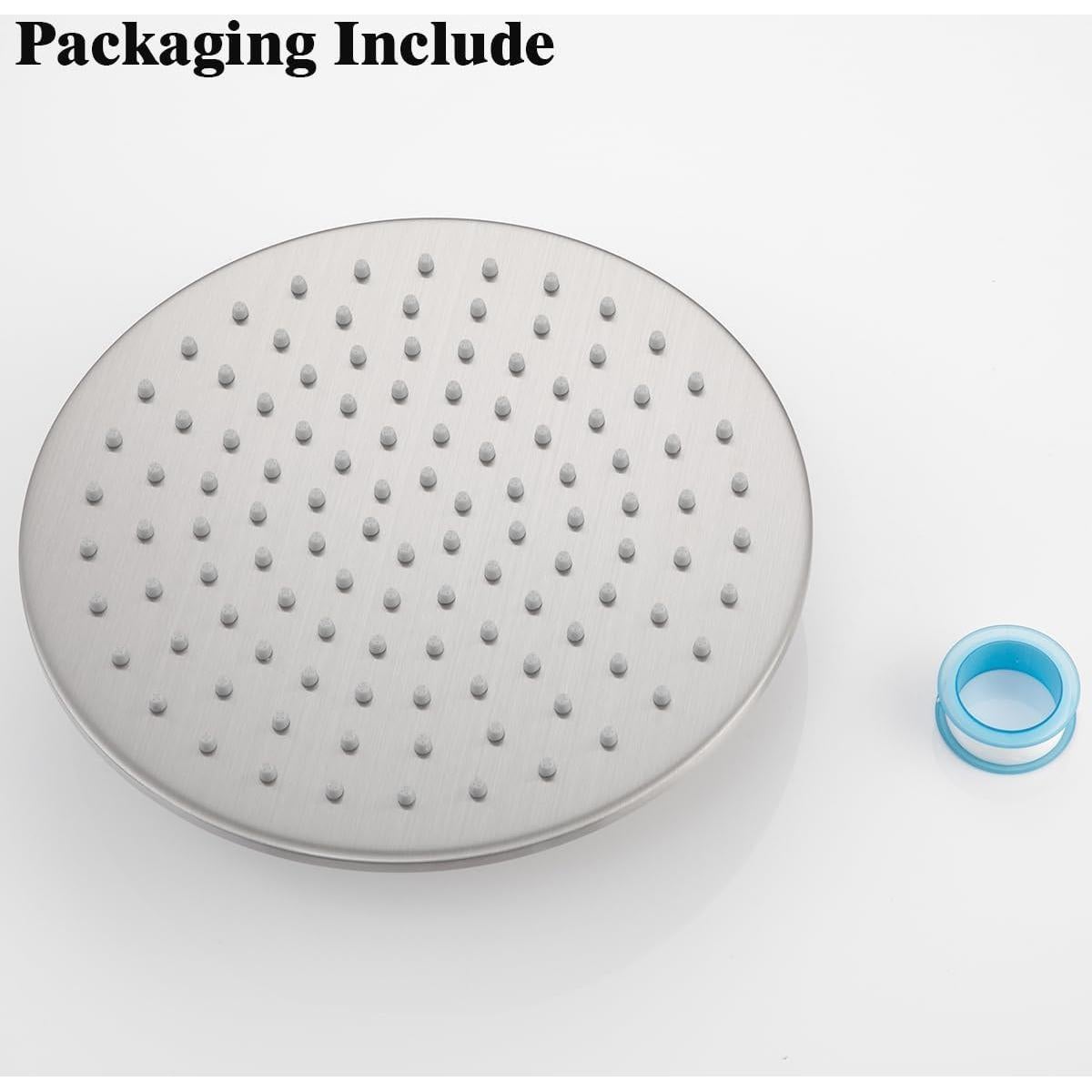 Cabezal de Ducha de Lluvia RANDOM 10" Acero Inoxidable Niquel