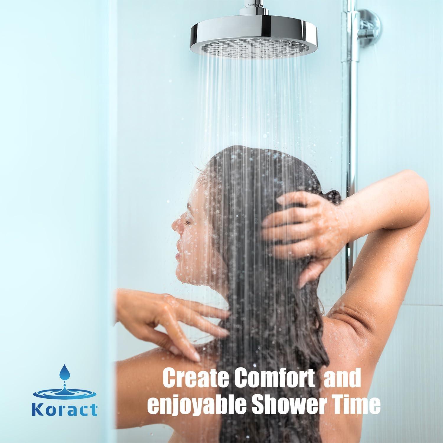 Cabezal de Ducha de Alta Presión Koract 15 cm Cromo Pulido