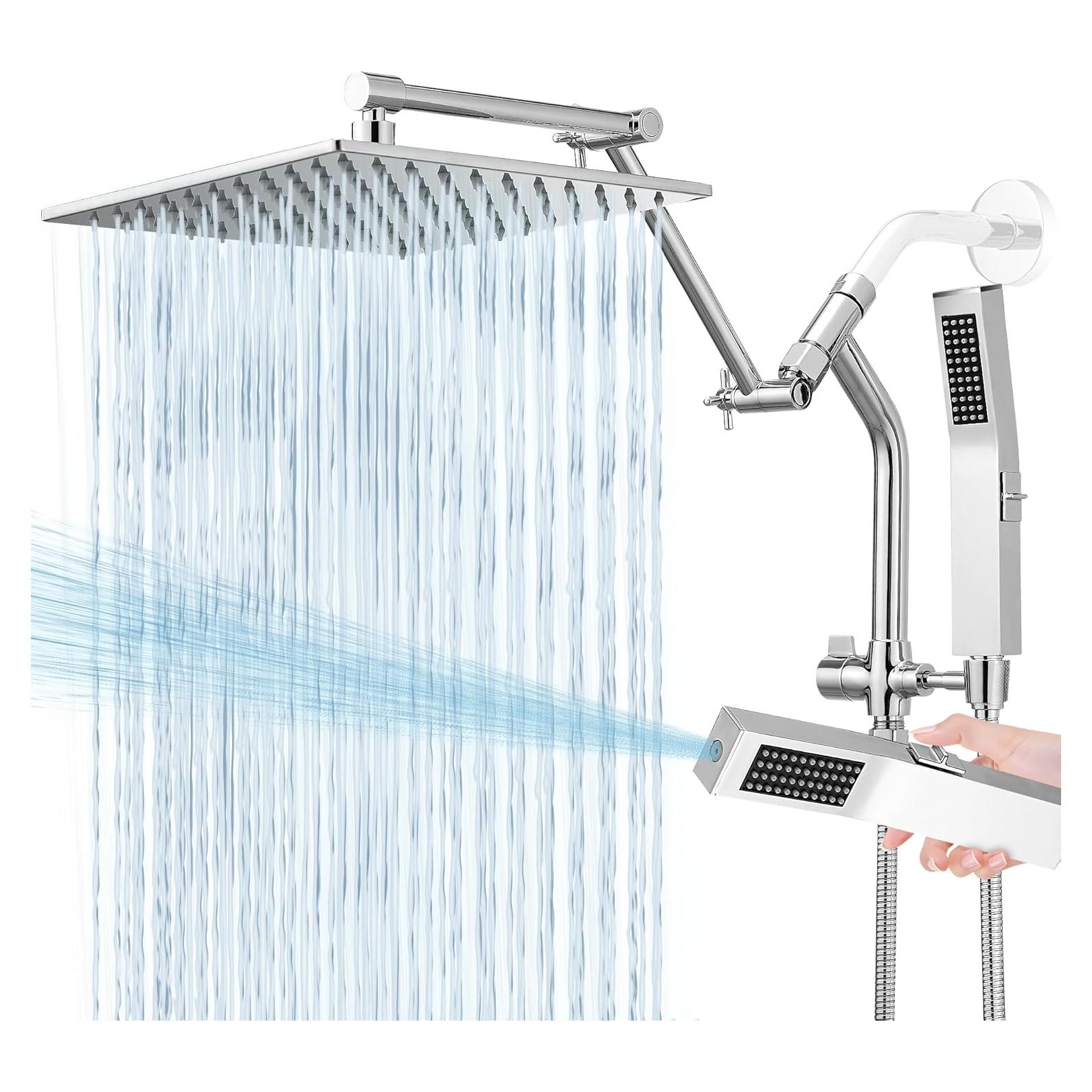 Cabezal de Ducha de Lluvia Psylc 25.4 cm Cromo Ajustable