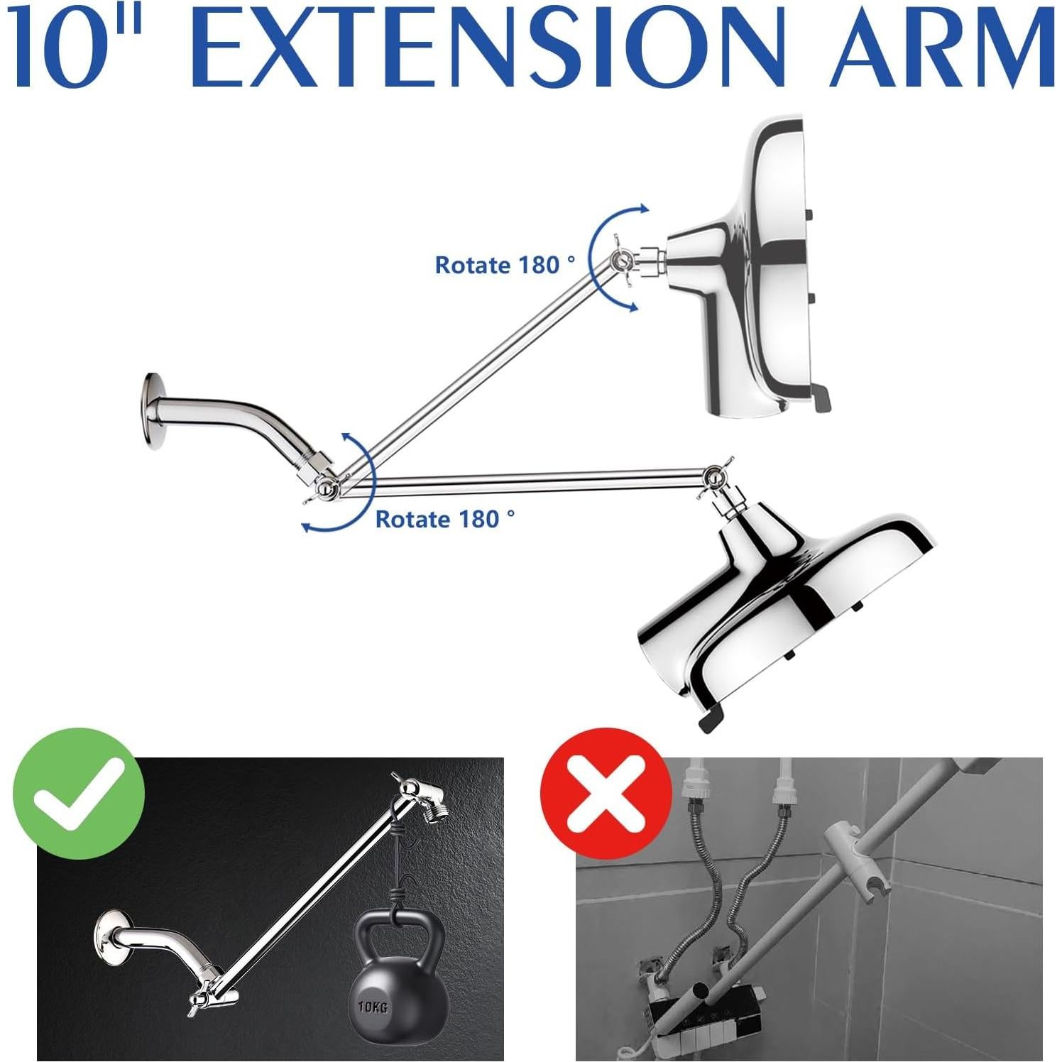 Cabezal de Ducha de Lluvia Filtrado Mougcet 20 cm Cromo