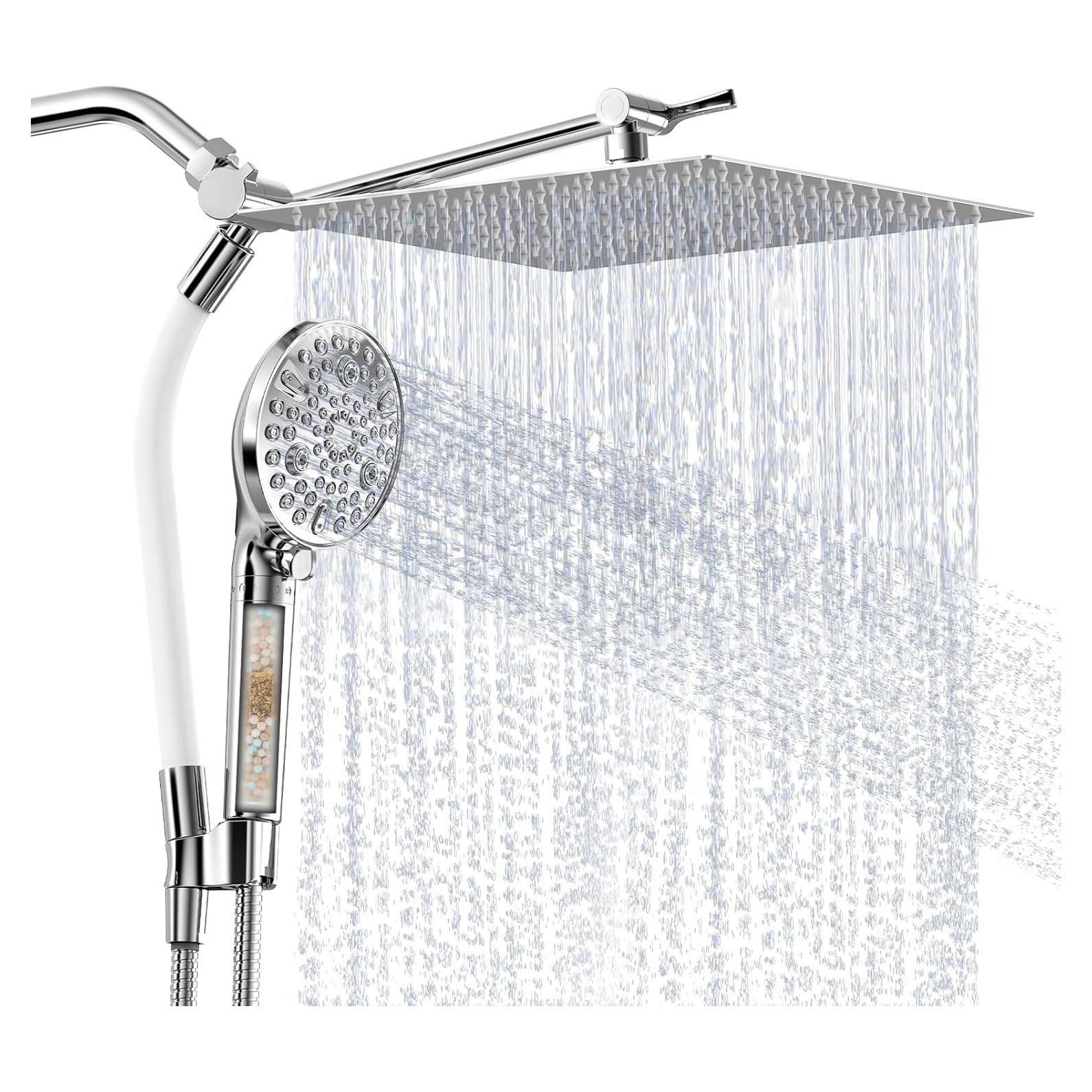 Cabezal de Ducha de Lluvia UltrTxenova 10" Cuadrado Cromado