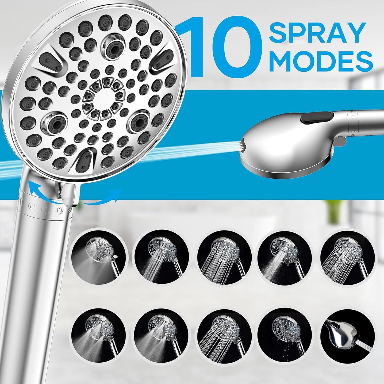 Cabezal de Ducha de Lluvia UltrTxenova 10" Cuadrado Cromado