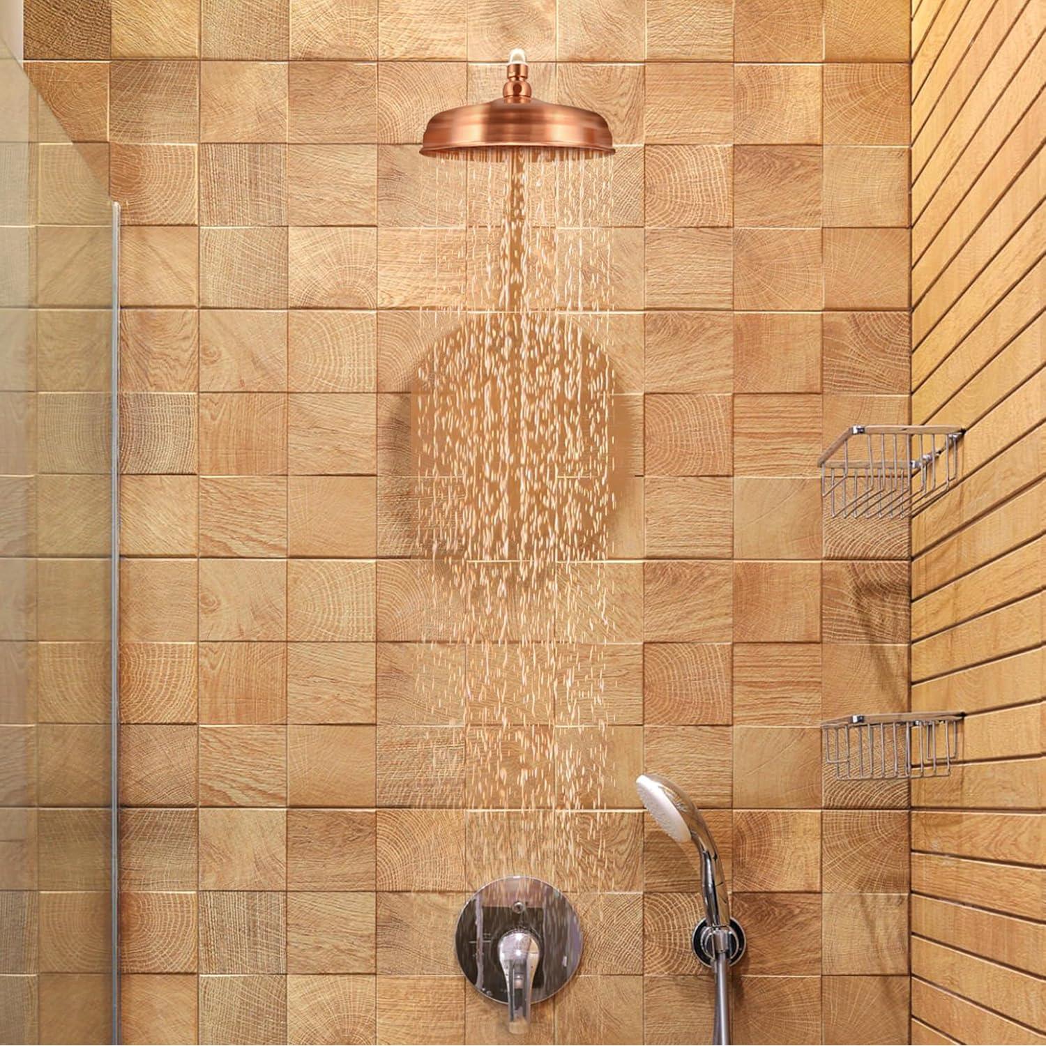 Cabezal de Ducha de Lluvia BuleVina 20 cm Cobre Inoxidable