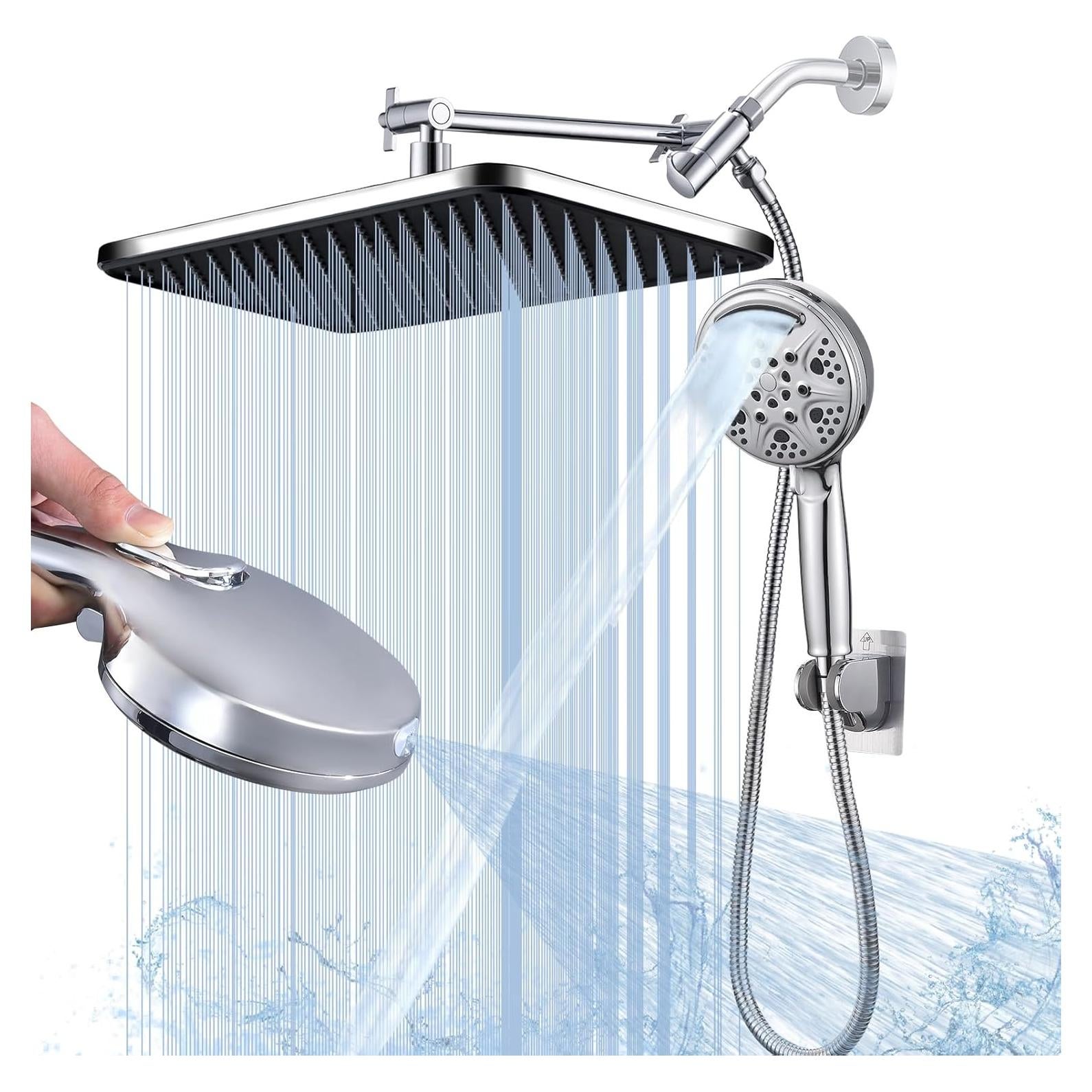 Combo de Cabezal de Ducha de Lluvia 14" BSTGZLUXU Alta Presión