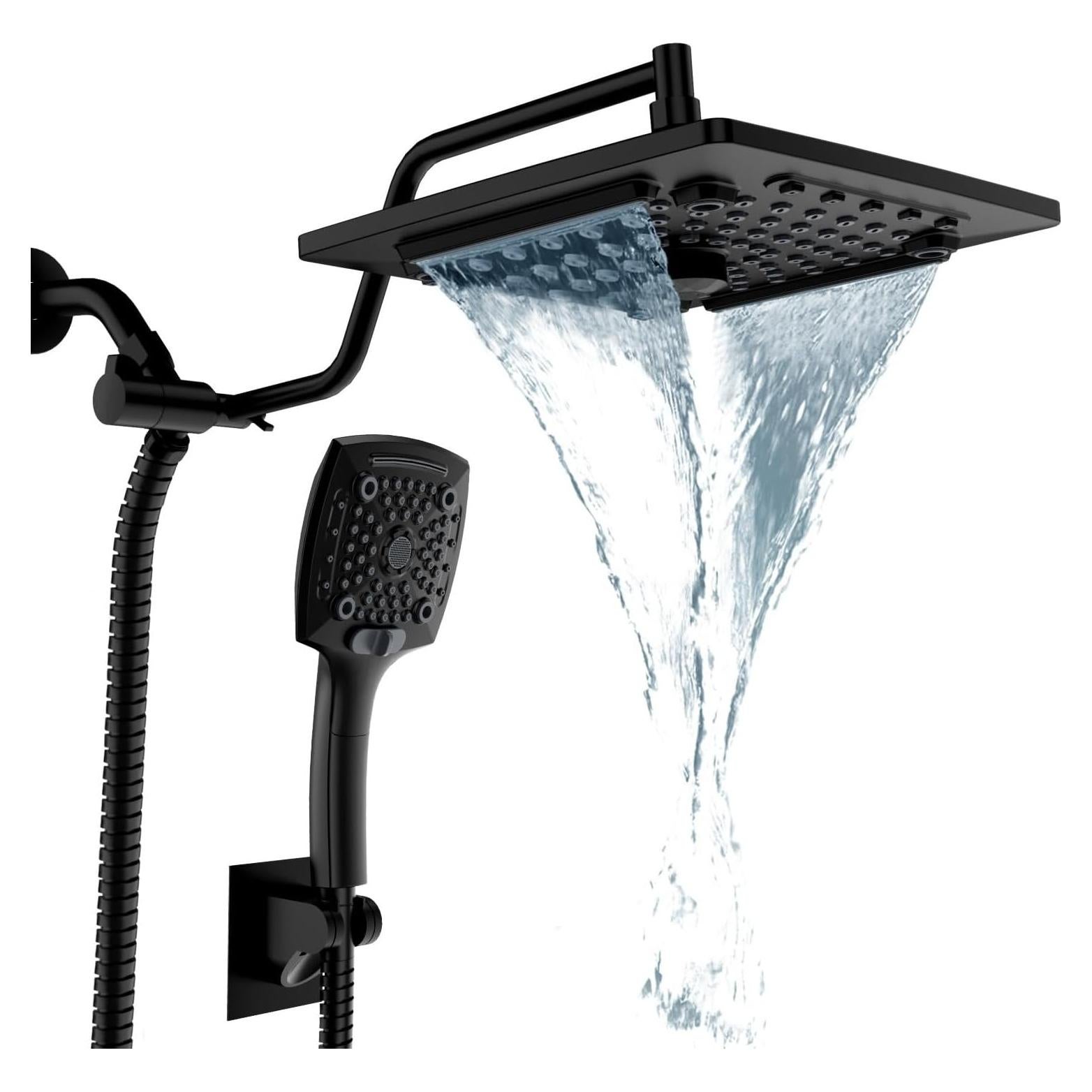 Cabezal de Ducha de Lluvia ELLO&ALLO con Spray de Mano 25.4 cm