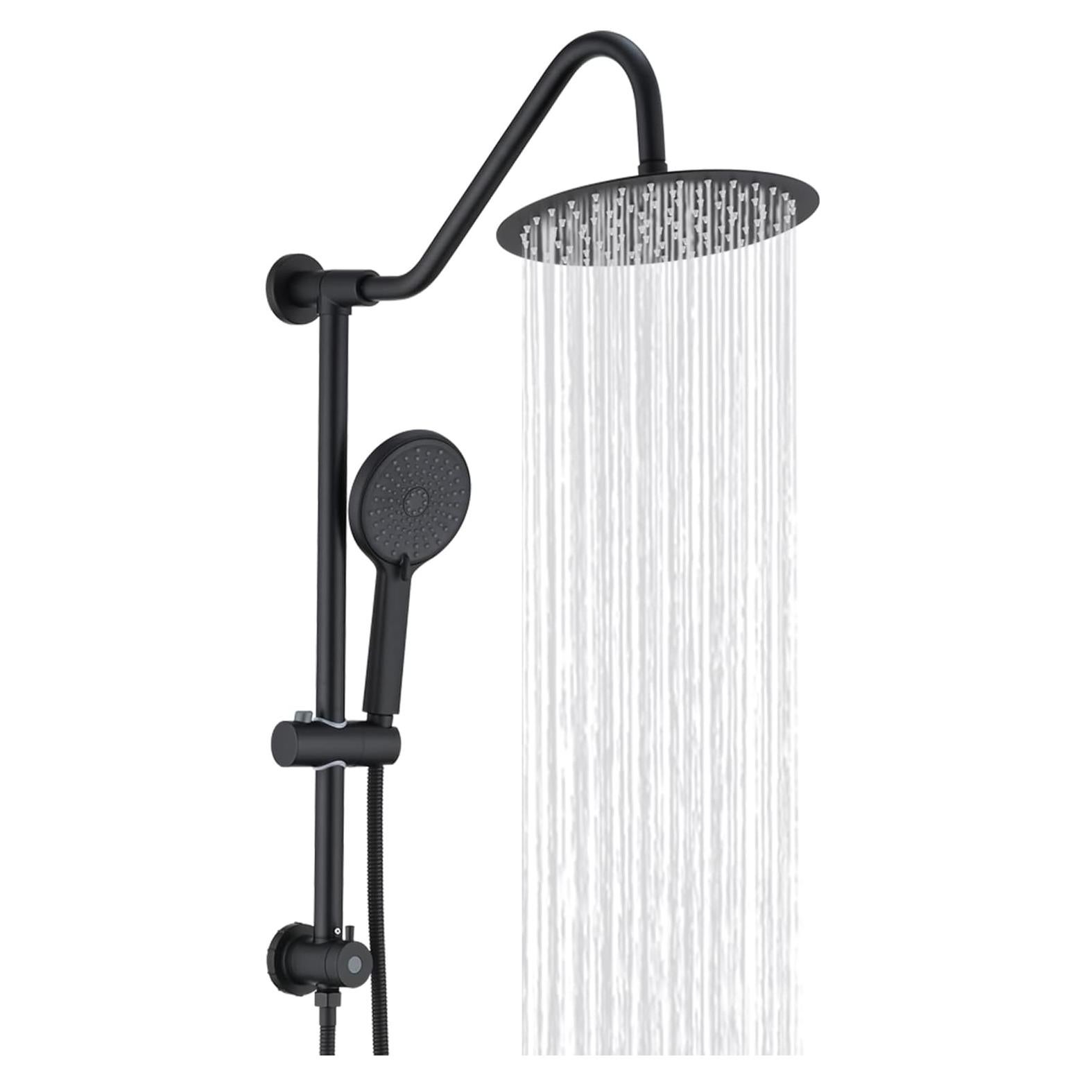 Cabezal de Ducha de Lluvia UCLIMAA 10" con Ducha de Mano 4 Spray
