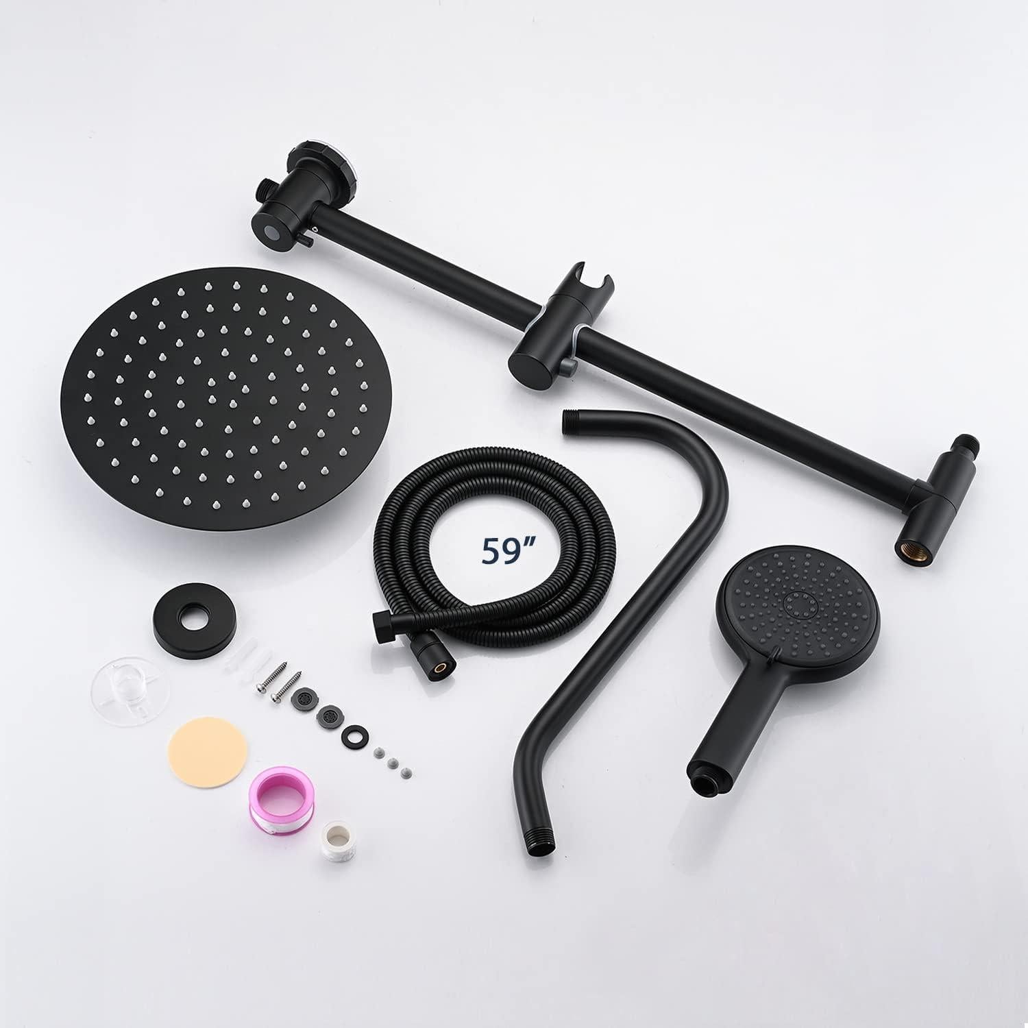 Cabezal de Ducha de Lluvia UCLIMAA 10" con Ducha de Mano 4 Spray