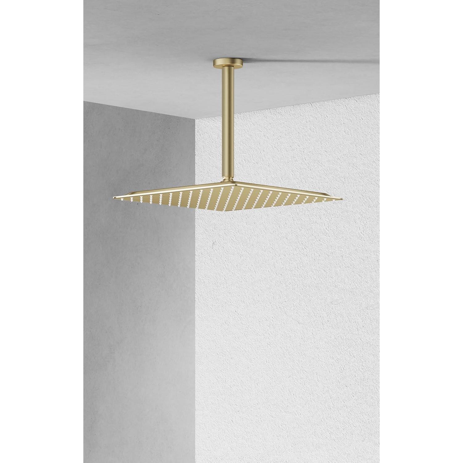 Cabezal de Ducha Cuadrado VBFF 12" Oro Cepillado 1.8 GPM