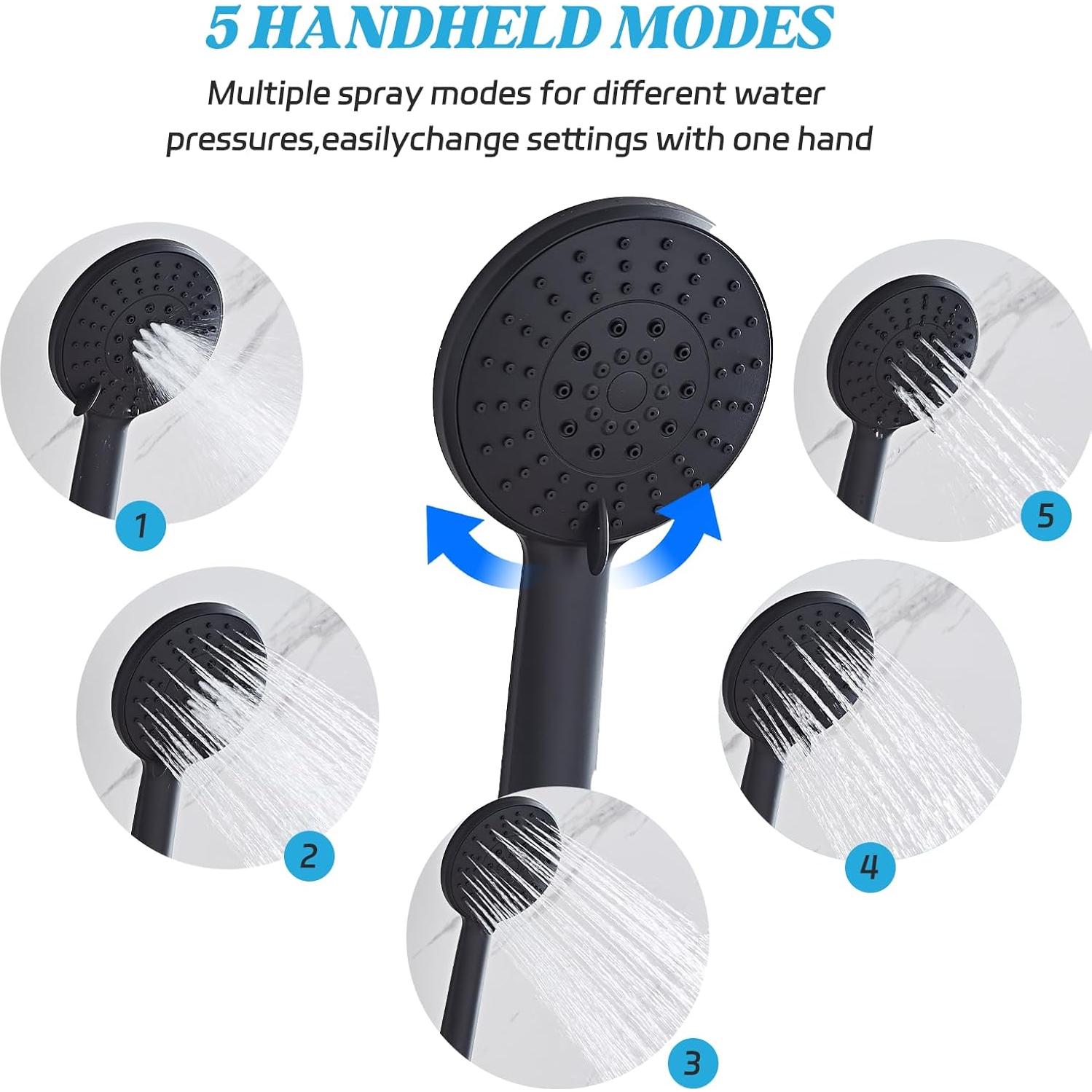 Cabezal de Ducha 20 cm Hamckay Alta Presión Oro Rosa