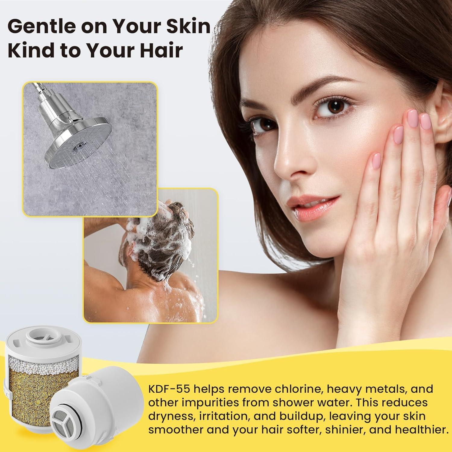 Cabezal de Ducha Filtrado Ryamen - Alta Presión, 99% Cloro Eliminado