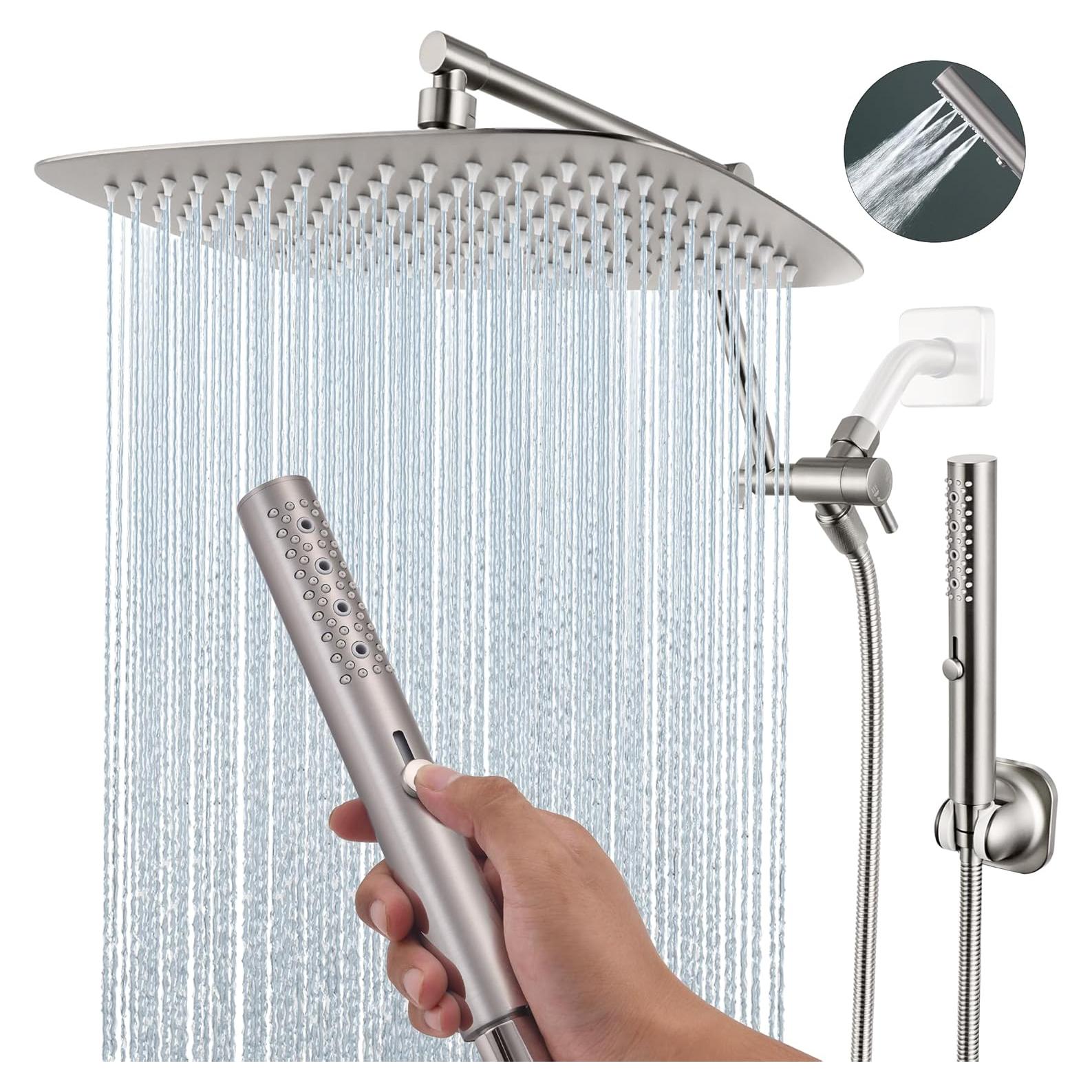 Combo Ducha Dual V-Frankness 30 cm con Desviador 3 Vías y Manguera 152 cm