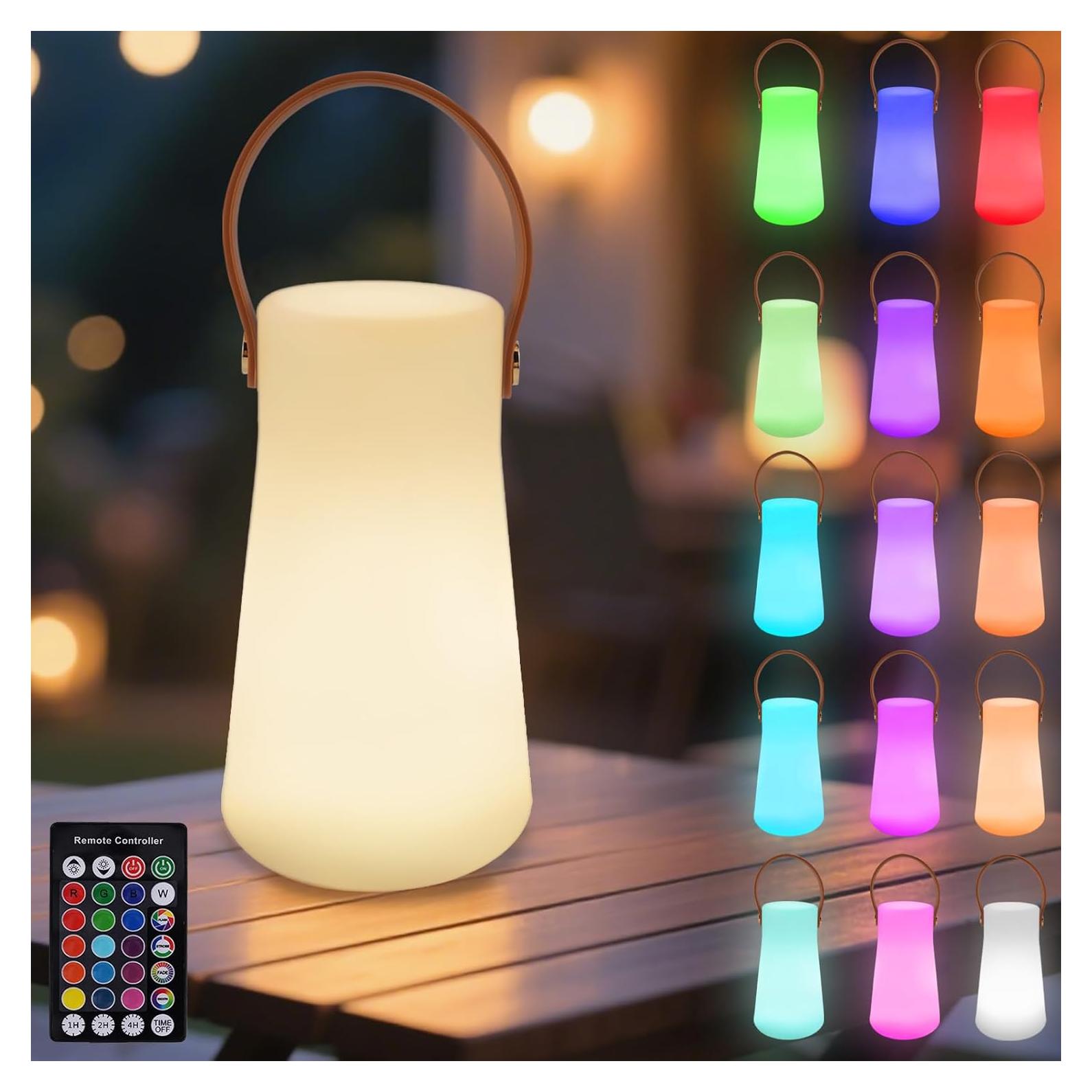 Luz Nocturna LED Portátil RKDTX 16 Colores Control Remoto