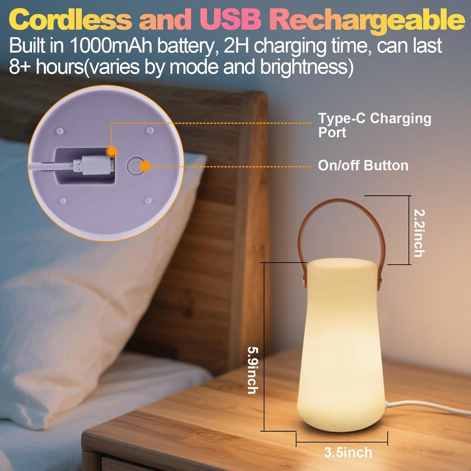 Luz Nocturna LED Portátil RKDTX 16 Colores Control Remoto