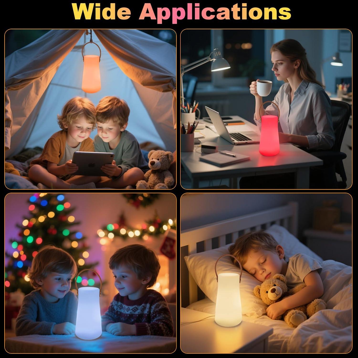 Luz Nocturna LED Portátil RKDTX 16 Colores Control Remoto