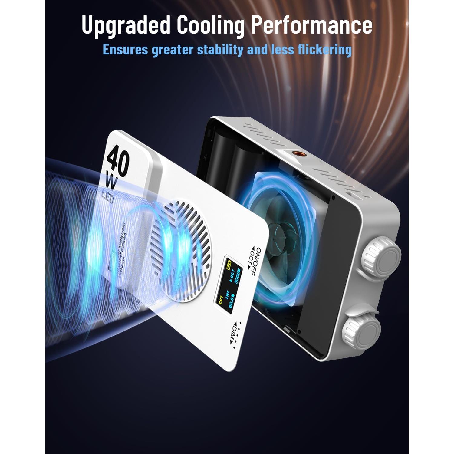 Luz LED Portátil 40W Yeaki para Cámara 4000mAh 3000-7000K