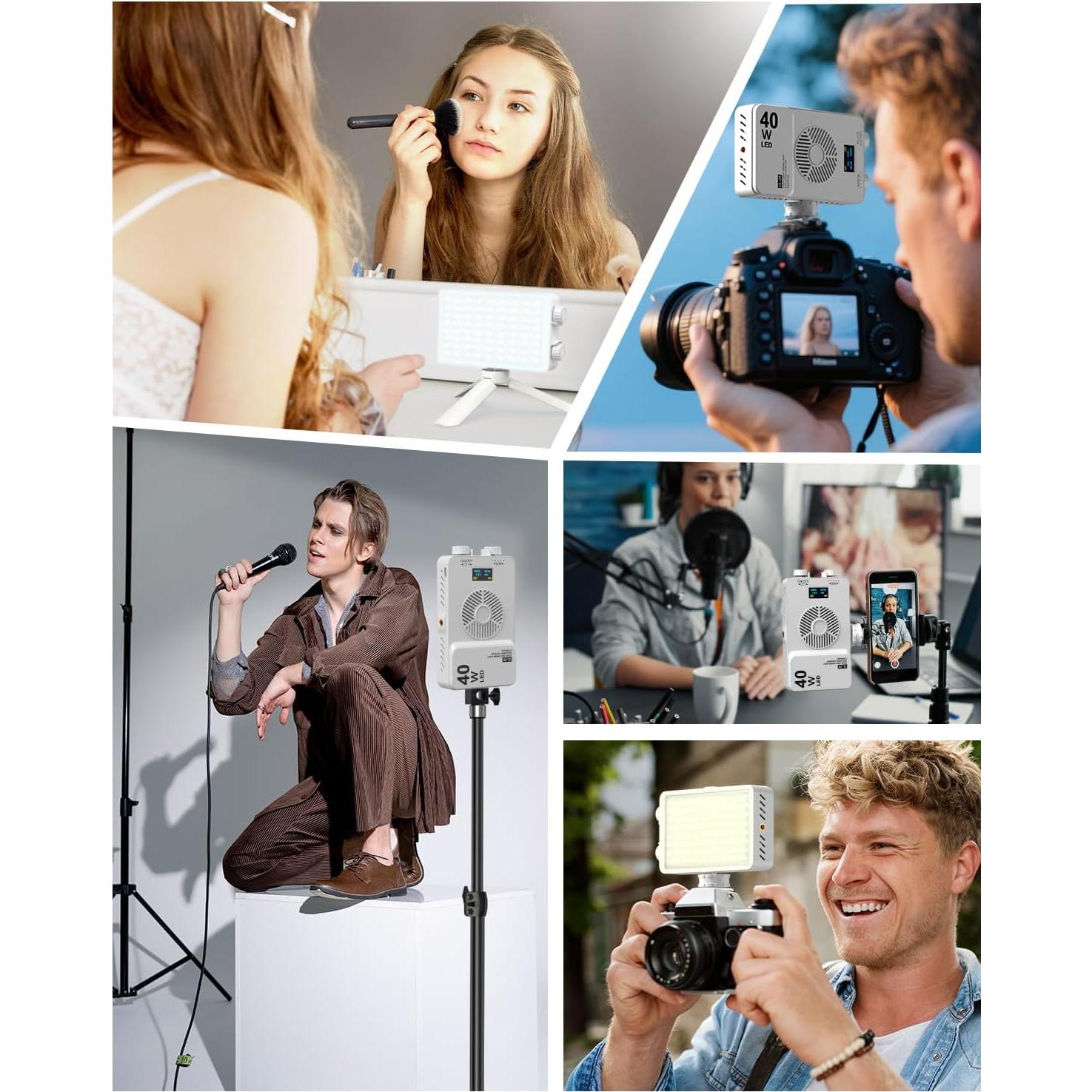 Luz LED Portátil 40W Yeaki para Cámara 4000mAh 3000-7000K