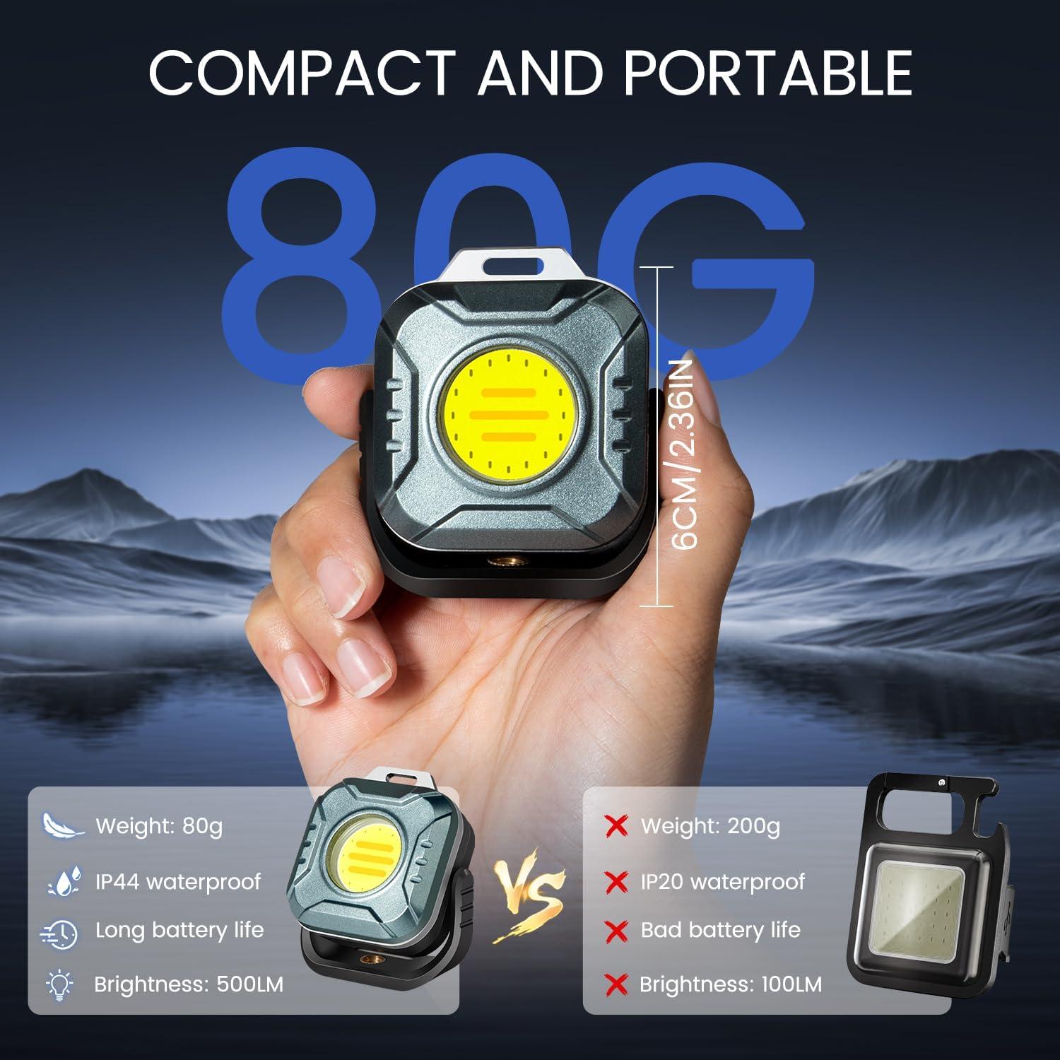 Luz de Trabajo Recargable Gabujau 500 Lúmenes LED Magnética