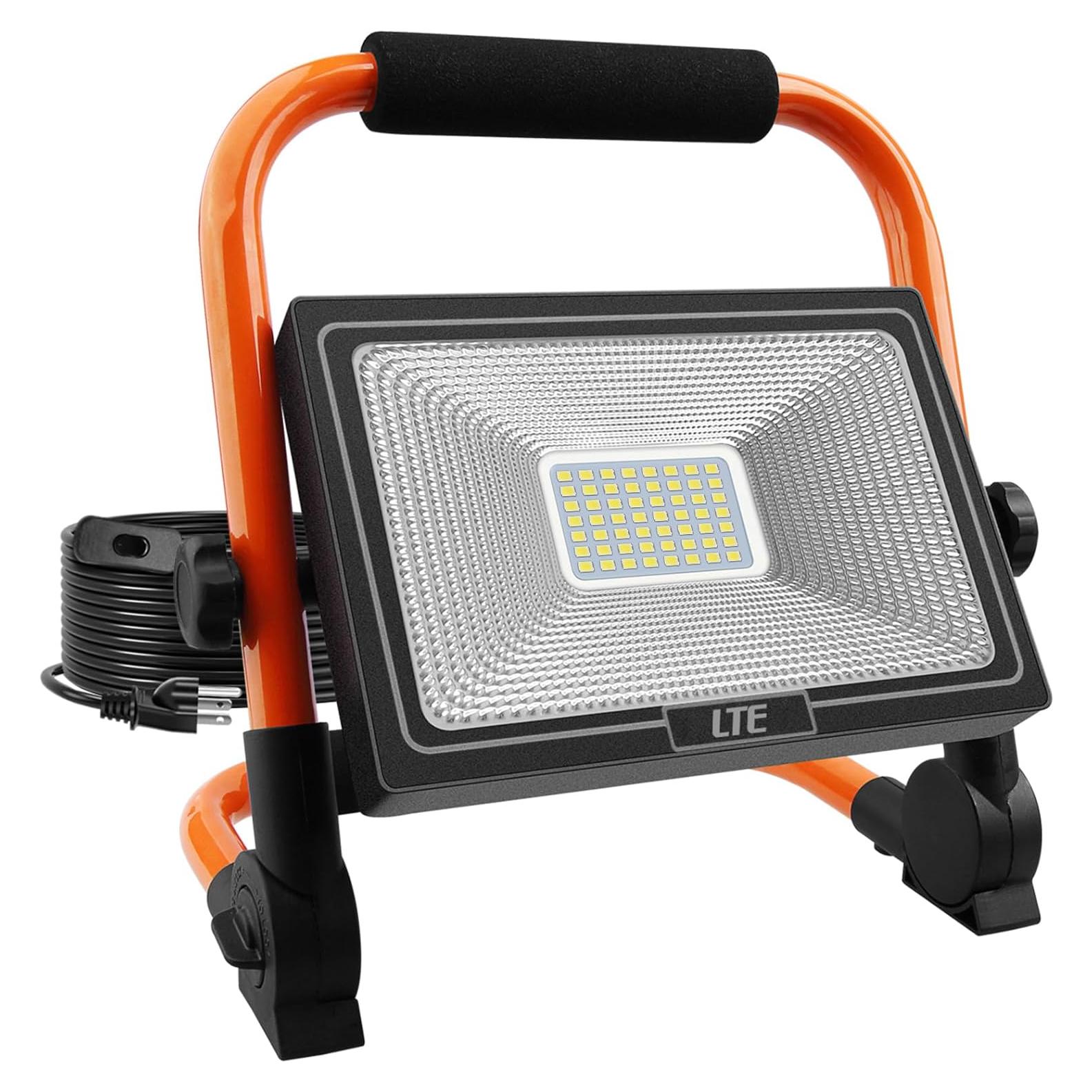 Lámpara de Trabajo LED LTE 50W IP66 4300LM Portátil con Cable 5M