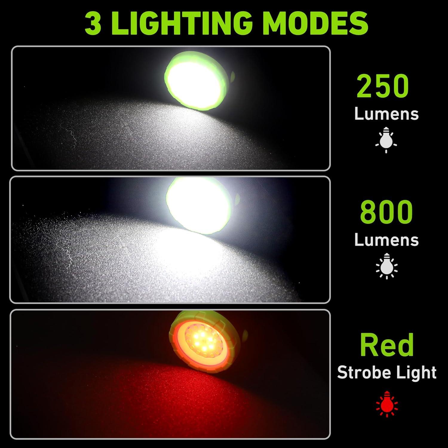 Paquete de 3 luces de trabajo LED SEAMAGIC recargables 360°
