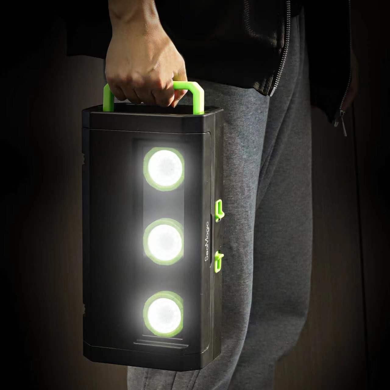 Paquete de 3 luces de trabajo LED SEAMAGIC recargables 360°