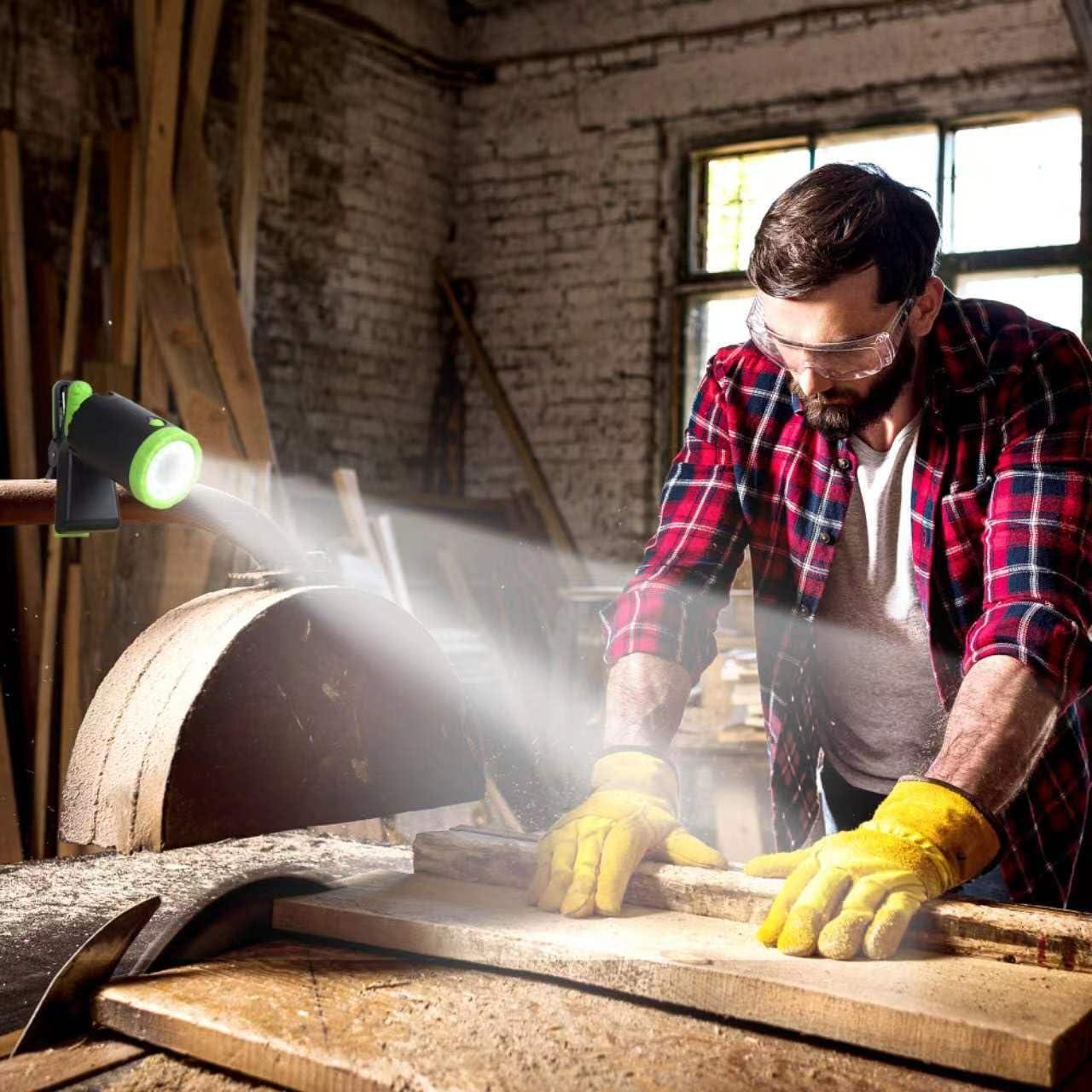 Paquete de 3 luces de trabajo LED SEAMAGIC recargables 360°