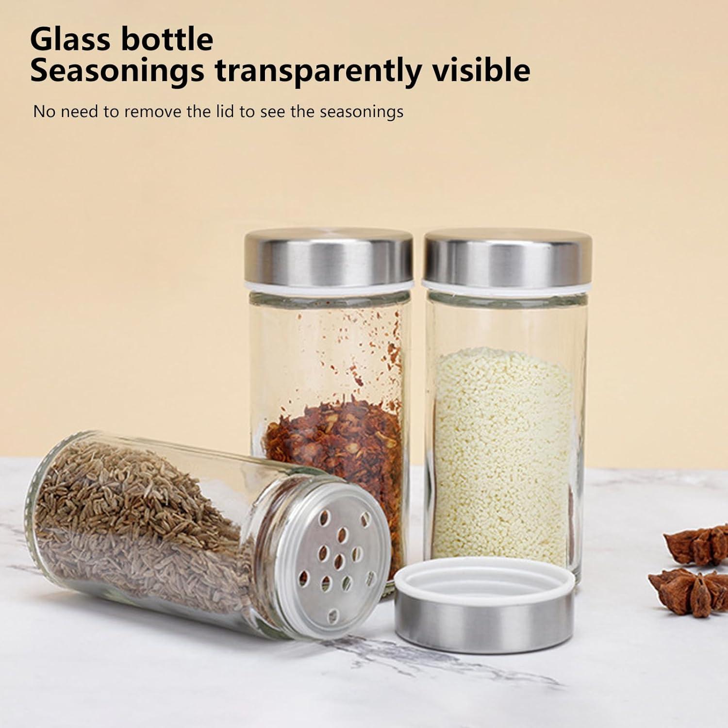 Estante de Especias TINMIX Dorado con 8 Tarros de Acero Inoxidable