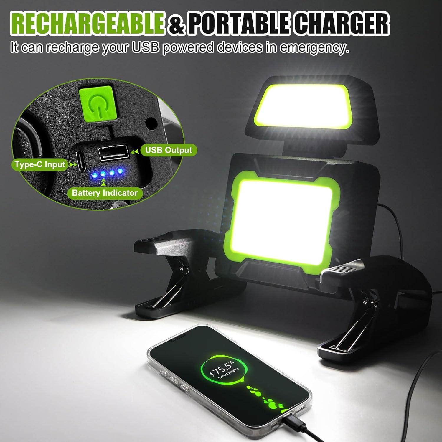 Luz de trabajo recargable Tresda ST56-GN 3000 lúmenes 5 modos