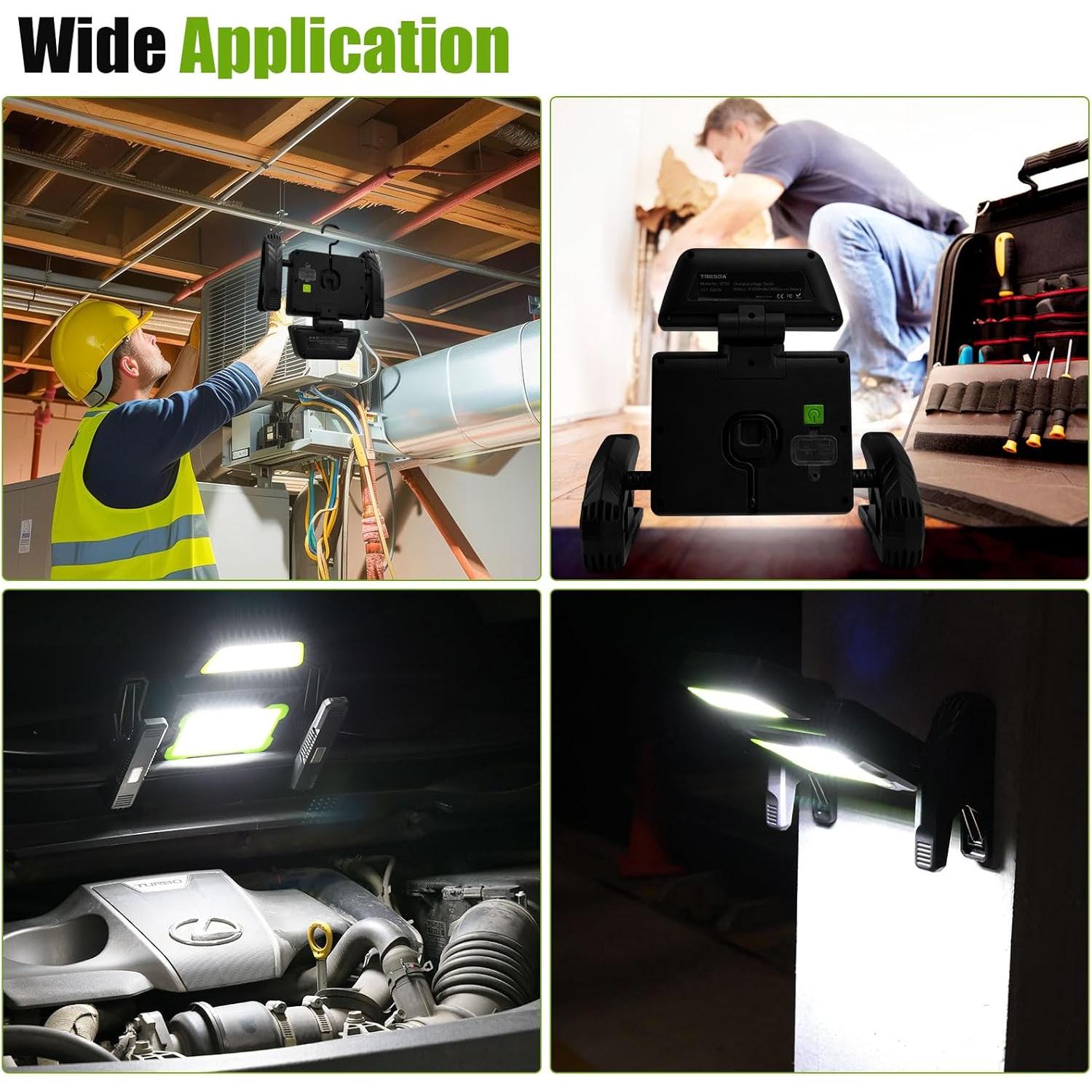 Luz de trabajo recargable Tresda ST56-GN 3000 lúmenes 5 modos