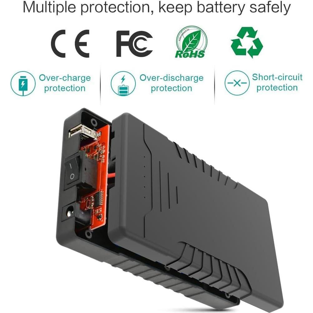 Batería Recargable TalentCell 12V 6000mAh Li-ion con Cargador