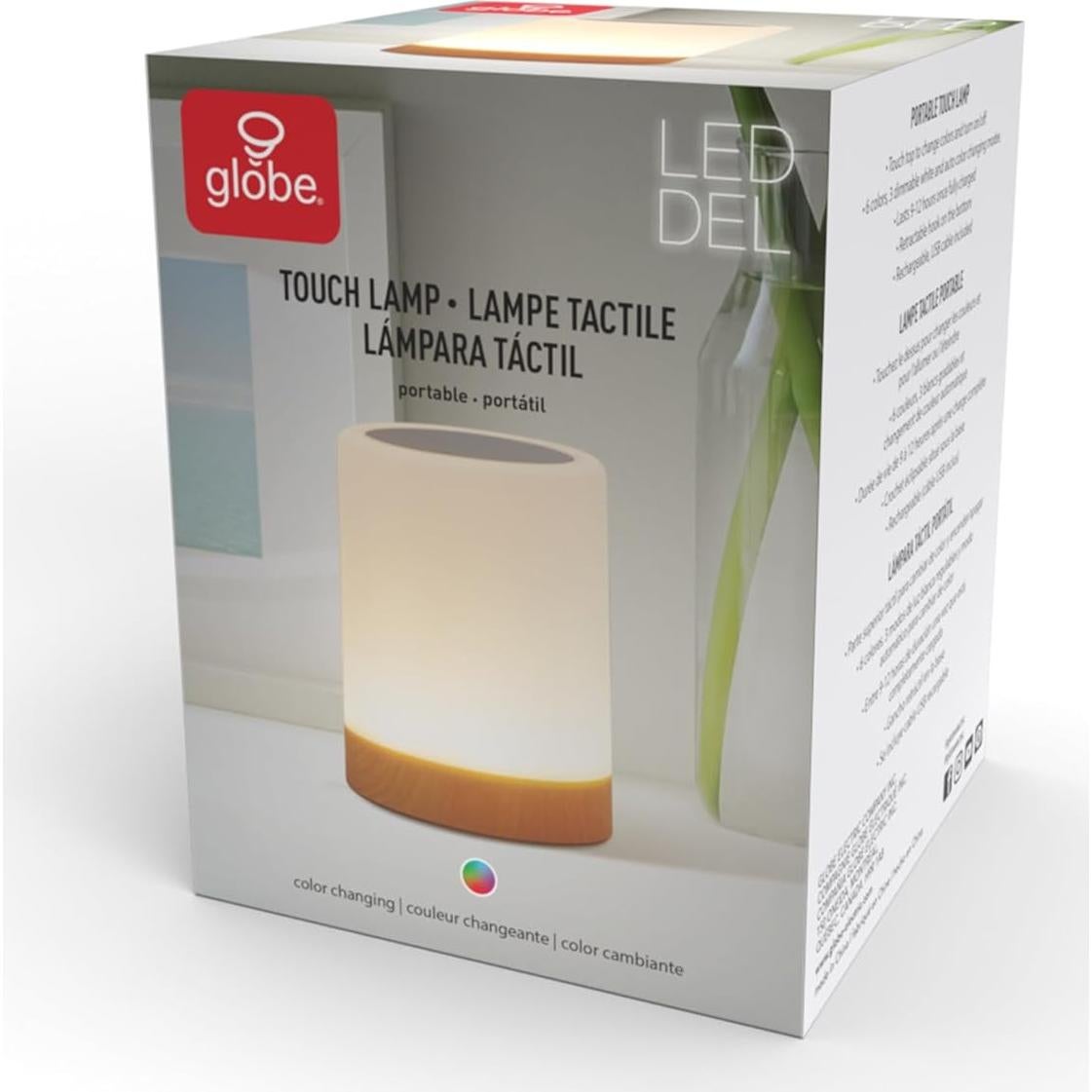 Lámpara Táctil Portátil LED Multicolor Globe Electric 12 cm