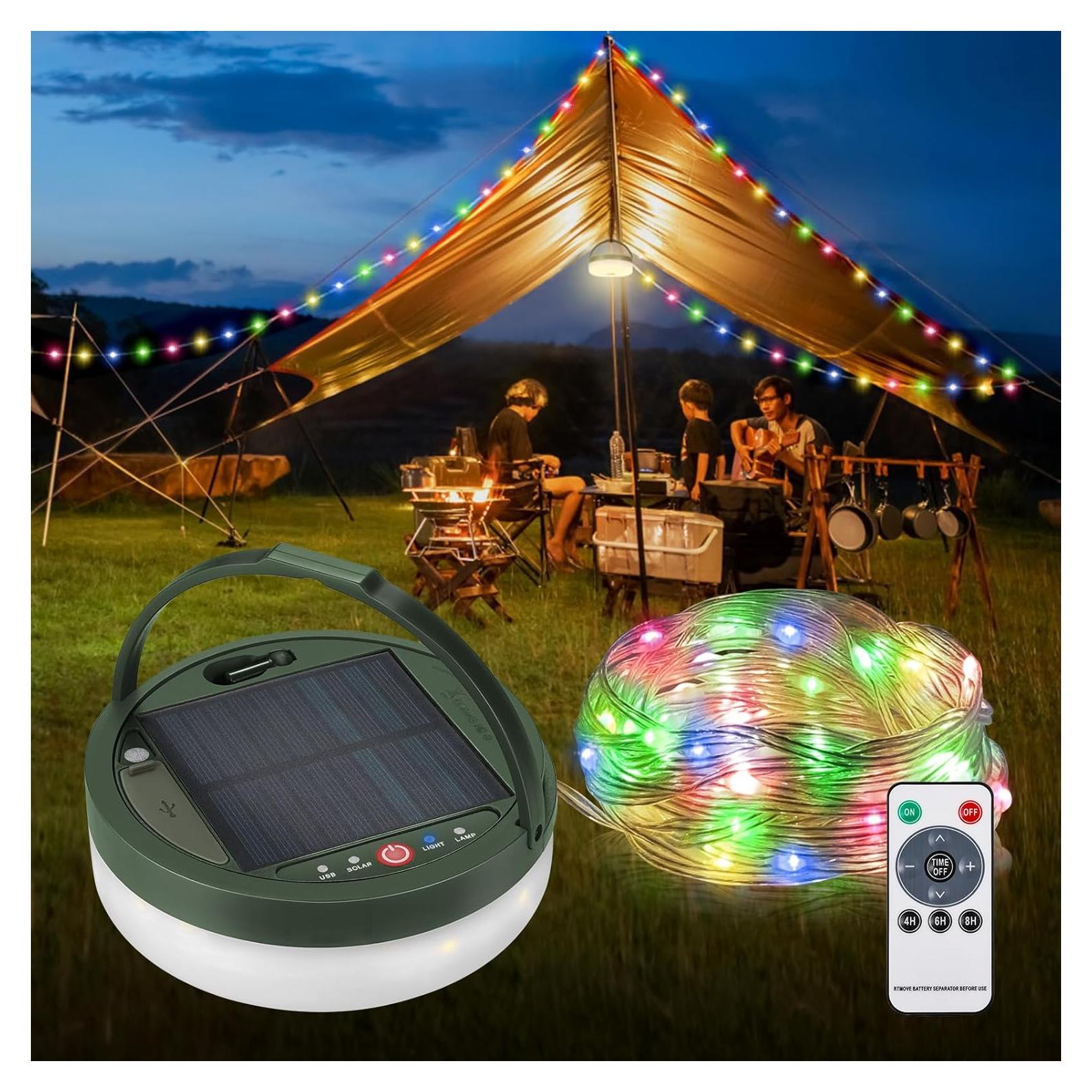 Luces de Camping Solares Anpro 10m LED Multicolor 3600mAh