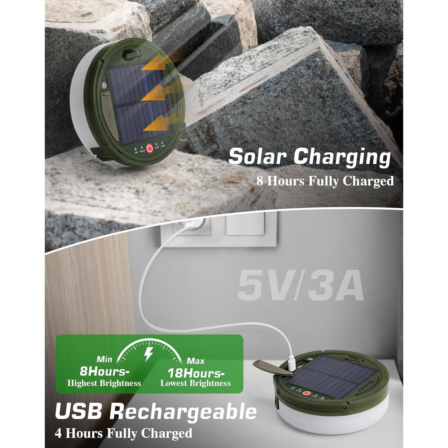 Luces de Camping Solares Anpro 10m LED Multicolor 3600mAh