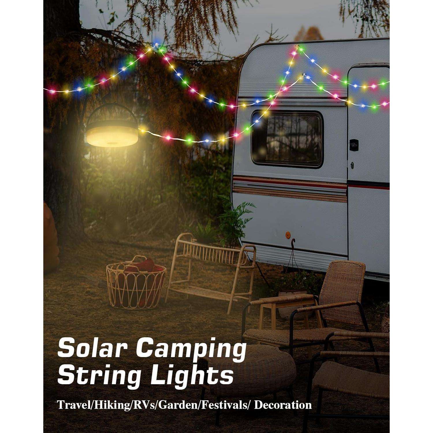 Luces de Camping Solares Anpro 10m LED Multicolor 3600mAh