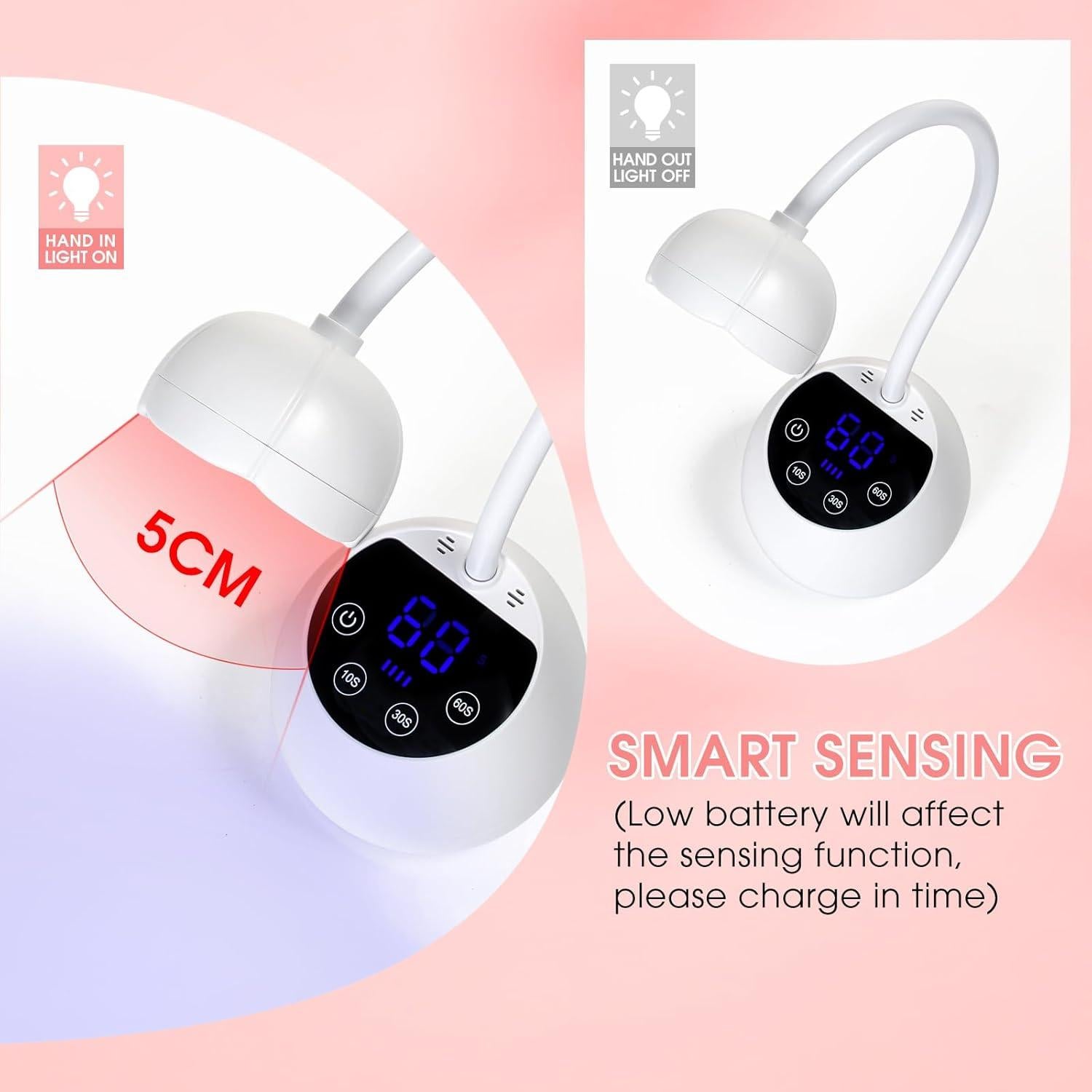 Lámpara UV LED Inalámbrica 36W Liddy Art para Uñas