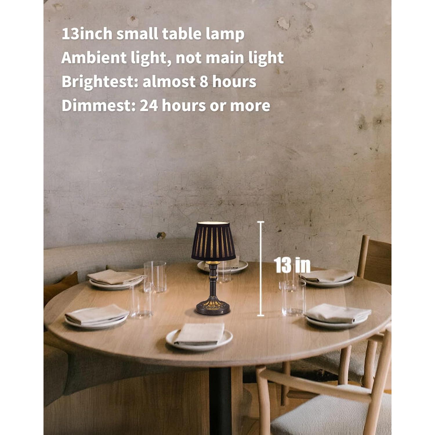 KDG Lámpara de Mesa Inalámbrica LED 2 Piezas 5000mAh Plata