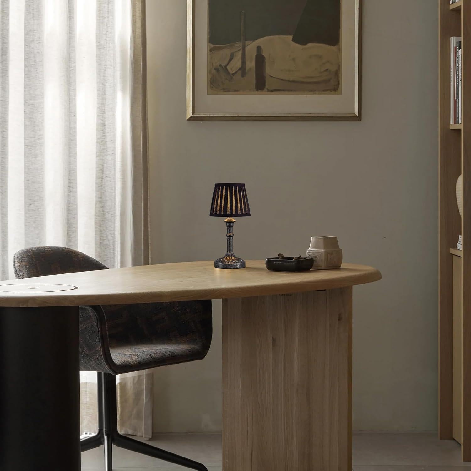 KDG Lámpara de Mesa Inalámbrica LED 2 Piezas 5000mAh Plata